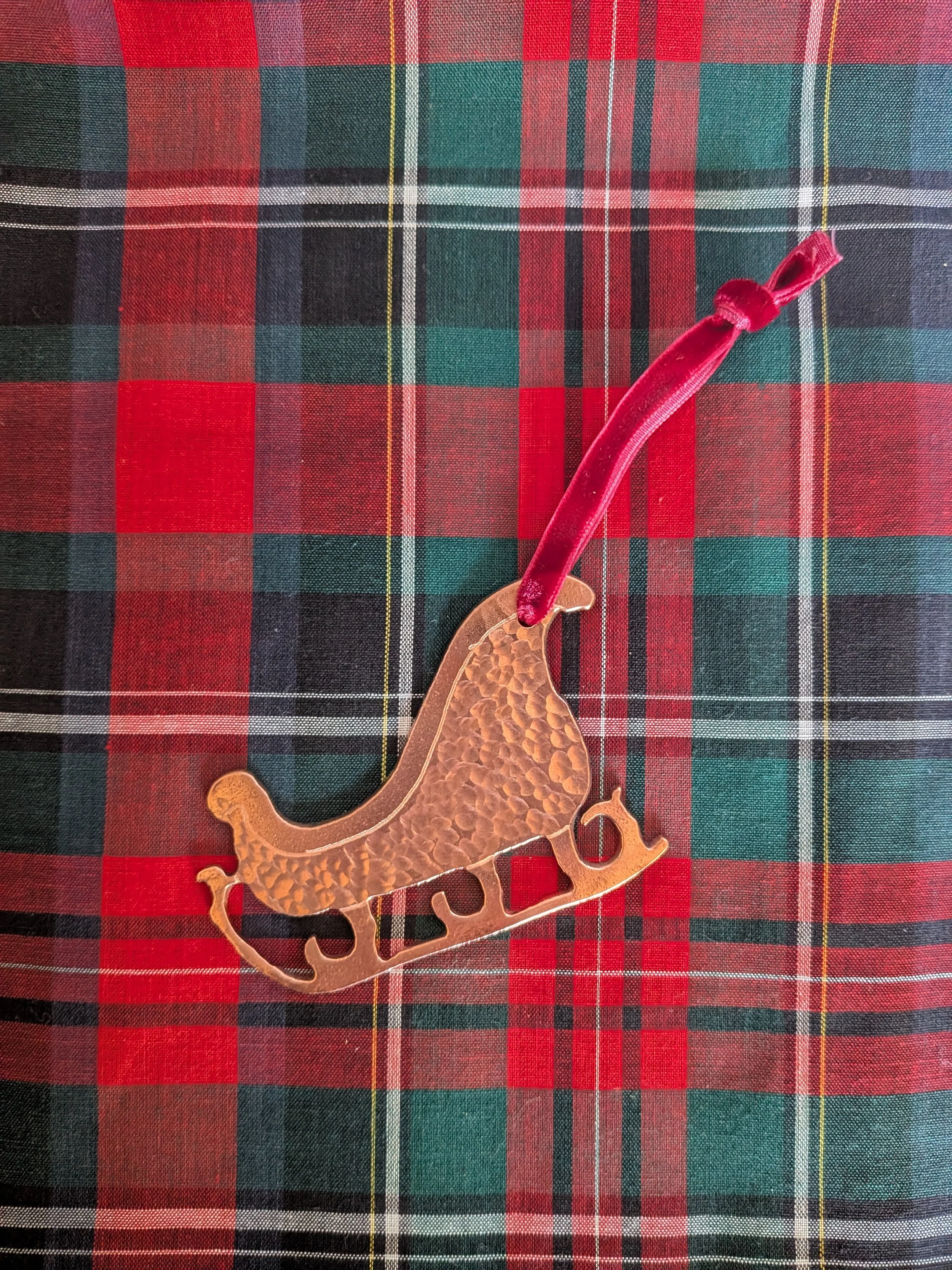 Copper Sleigh Ornaments