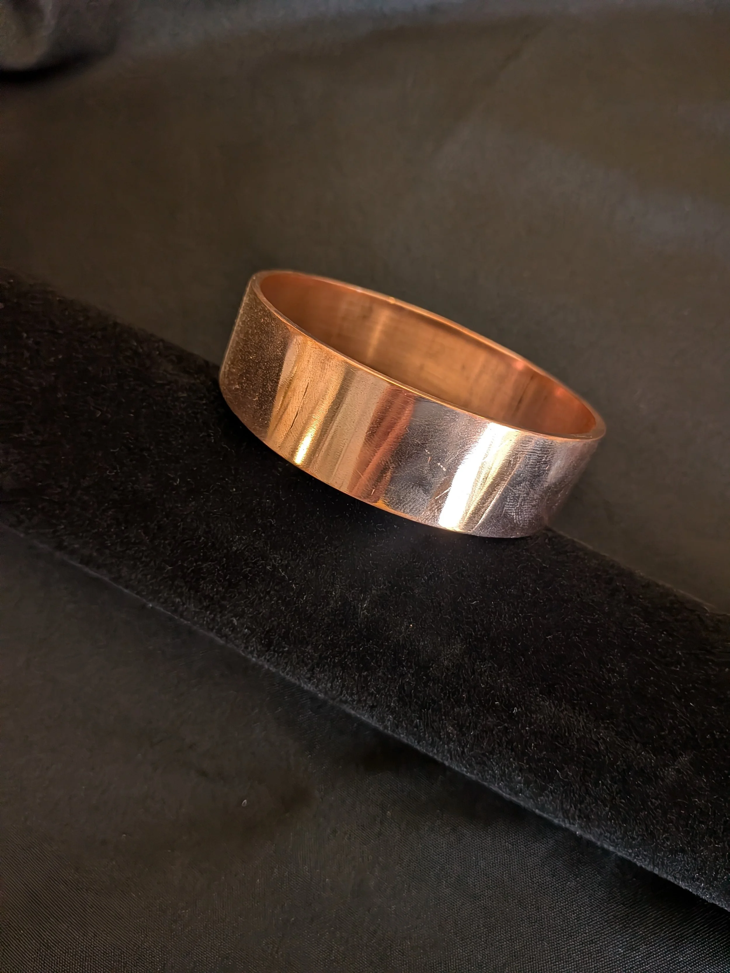 3/4 inch Copper Bangle Bracelet