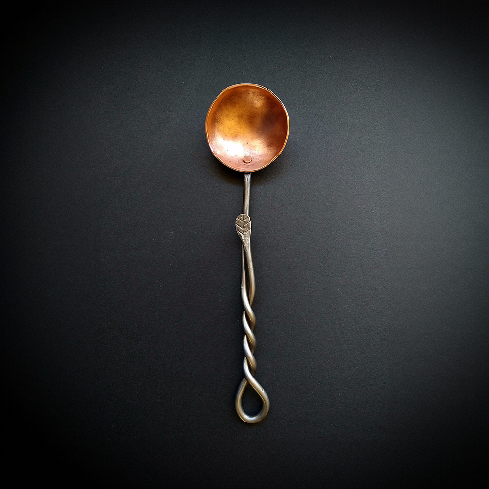 Stainless & Copper Coffee Scoop | Handcrafted Copper and Steel Art