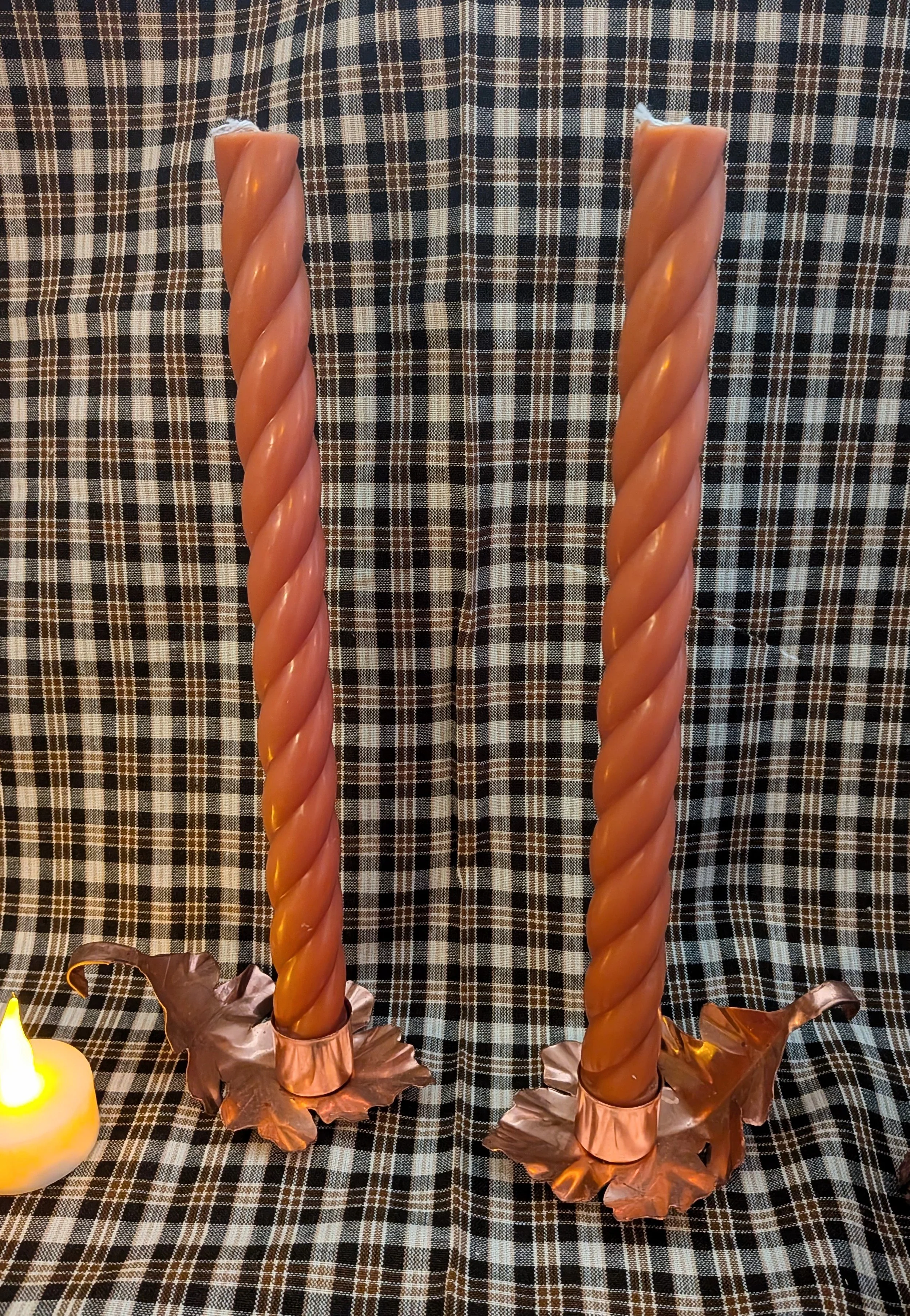 Oak leaf candle holder