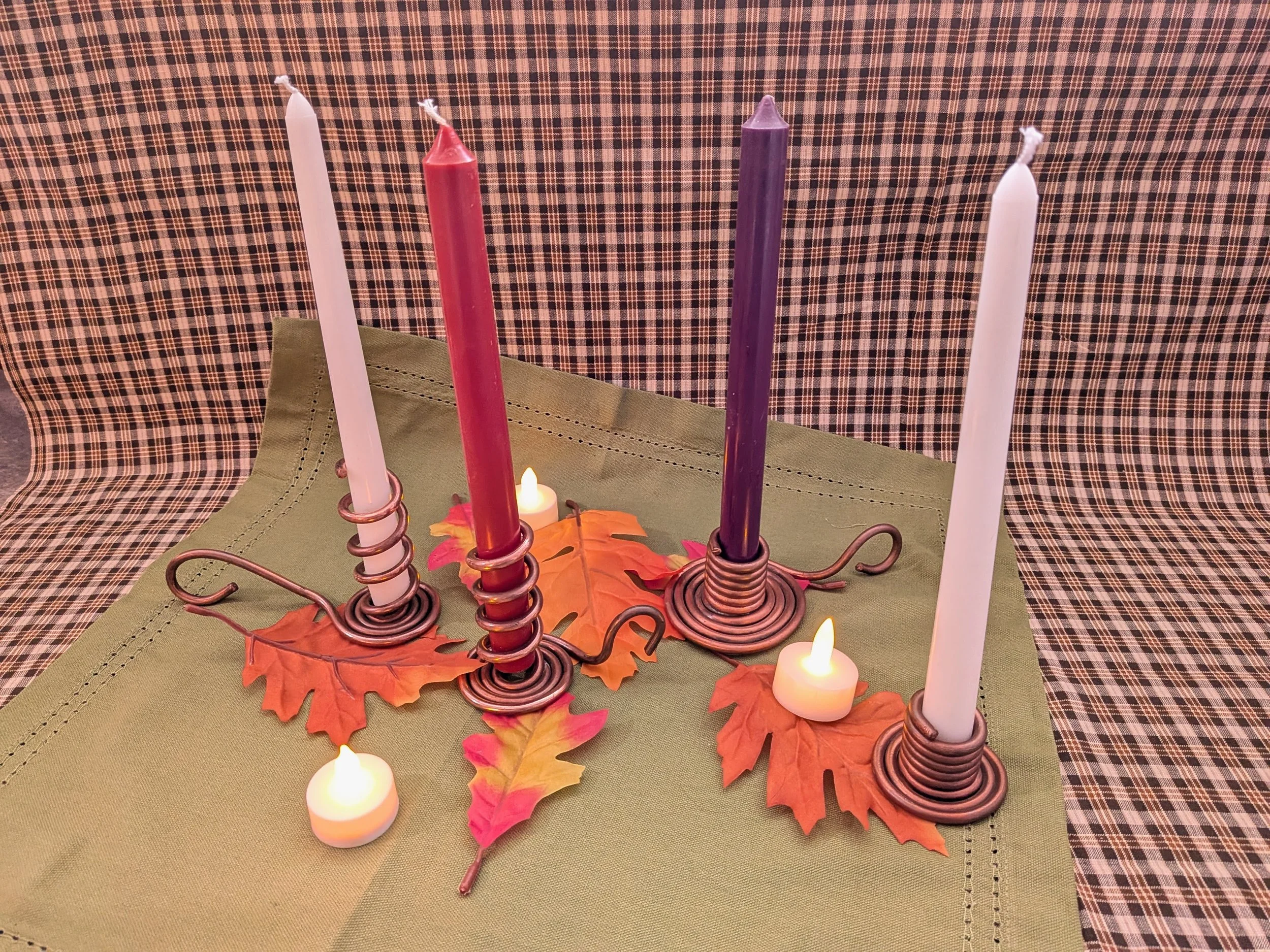 Assorted Copper Candleholders