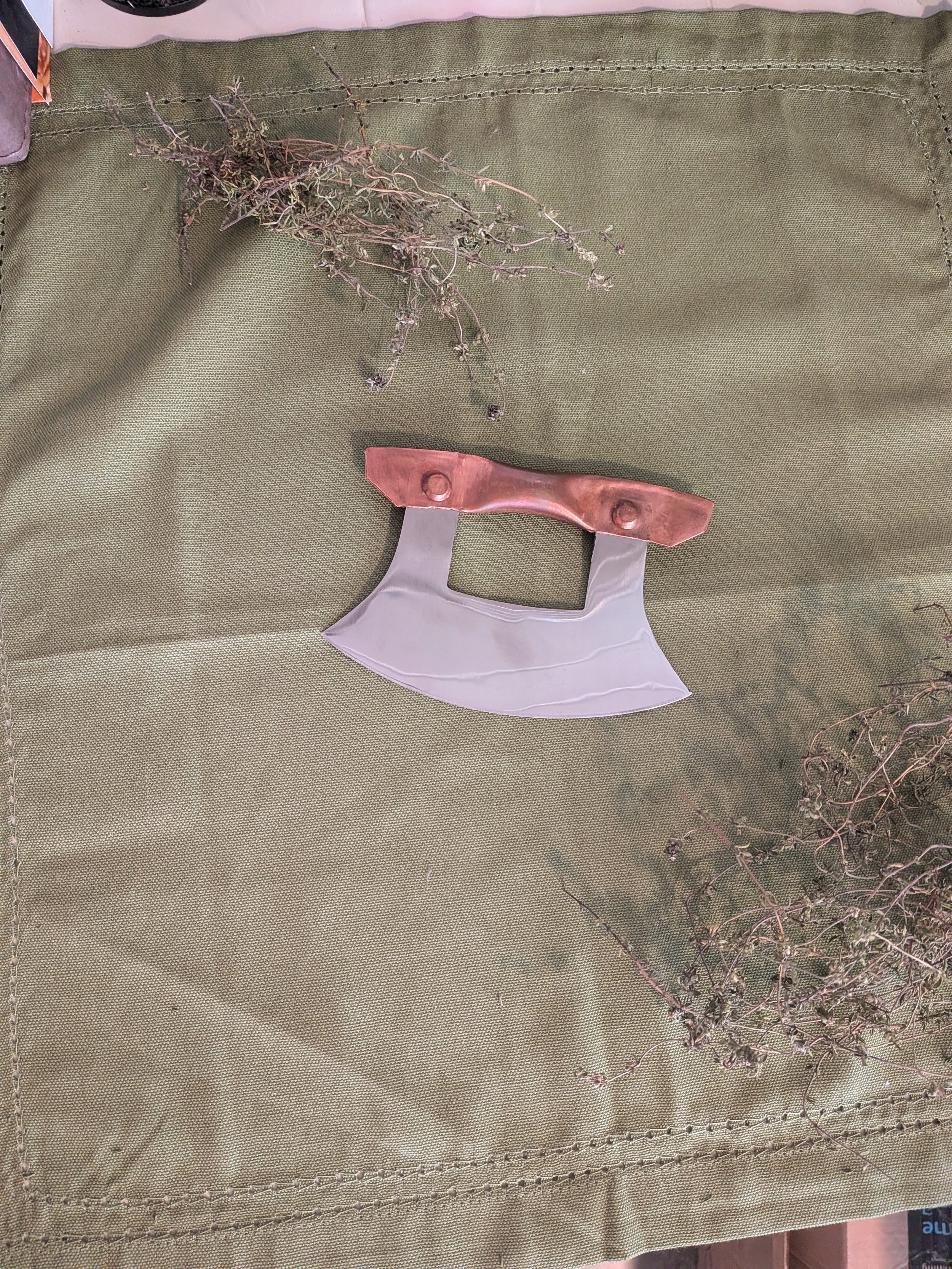Copper and Stainless Steel Herb Chopper
