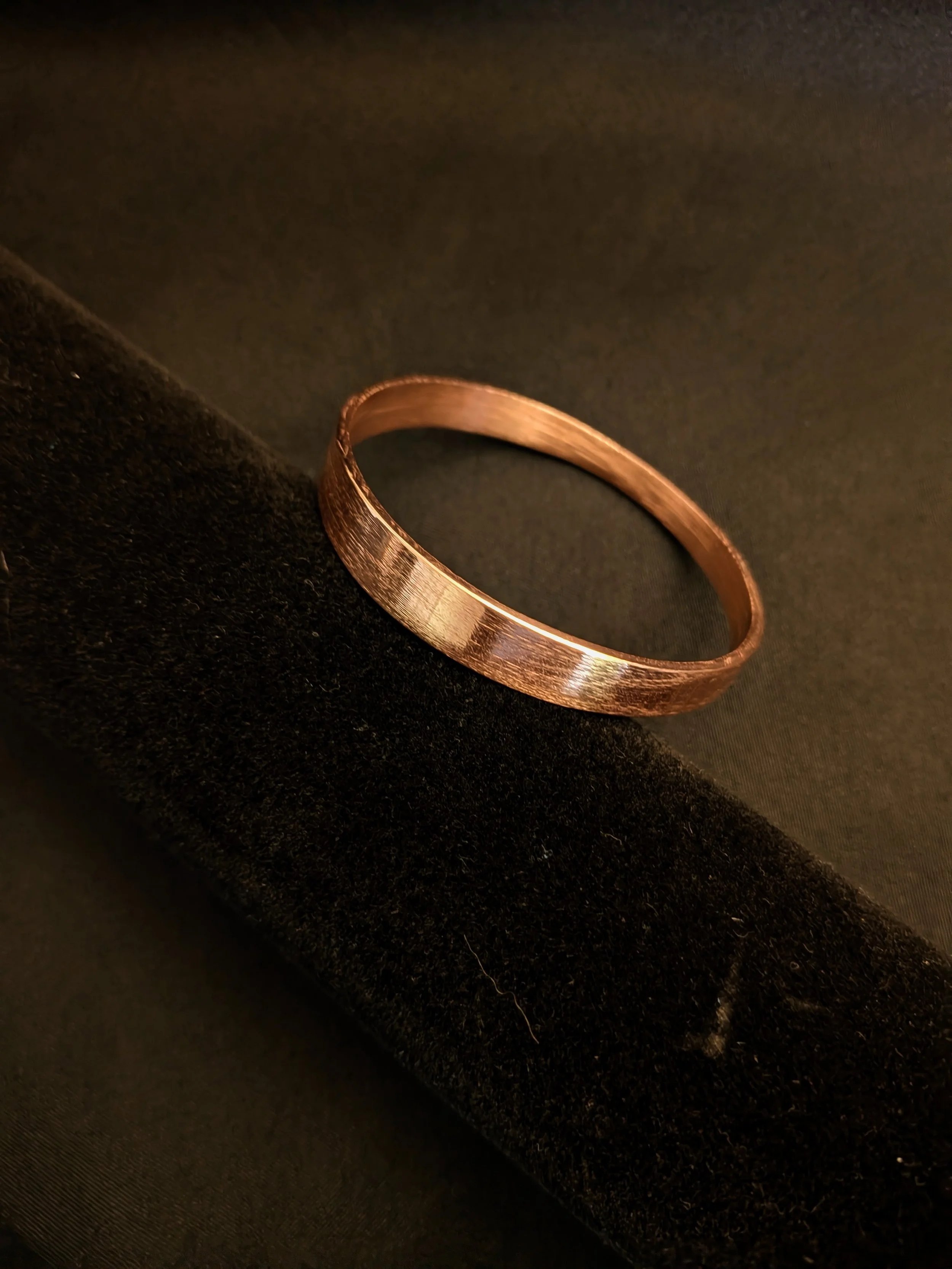3/8 inch Copper Bangle Bracelet