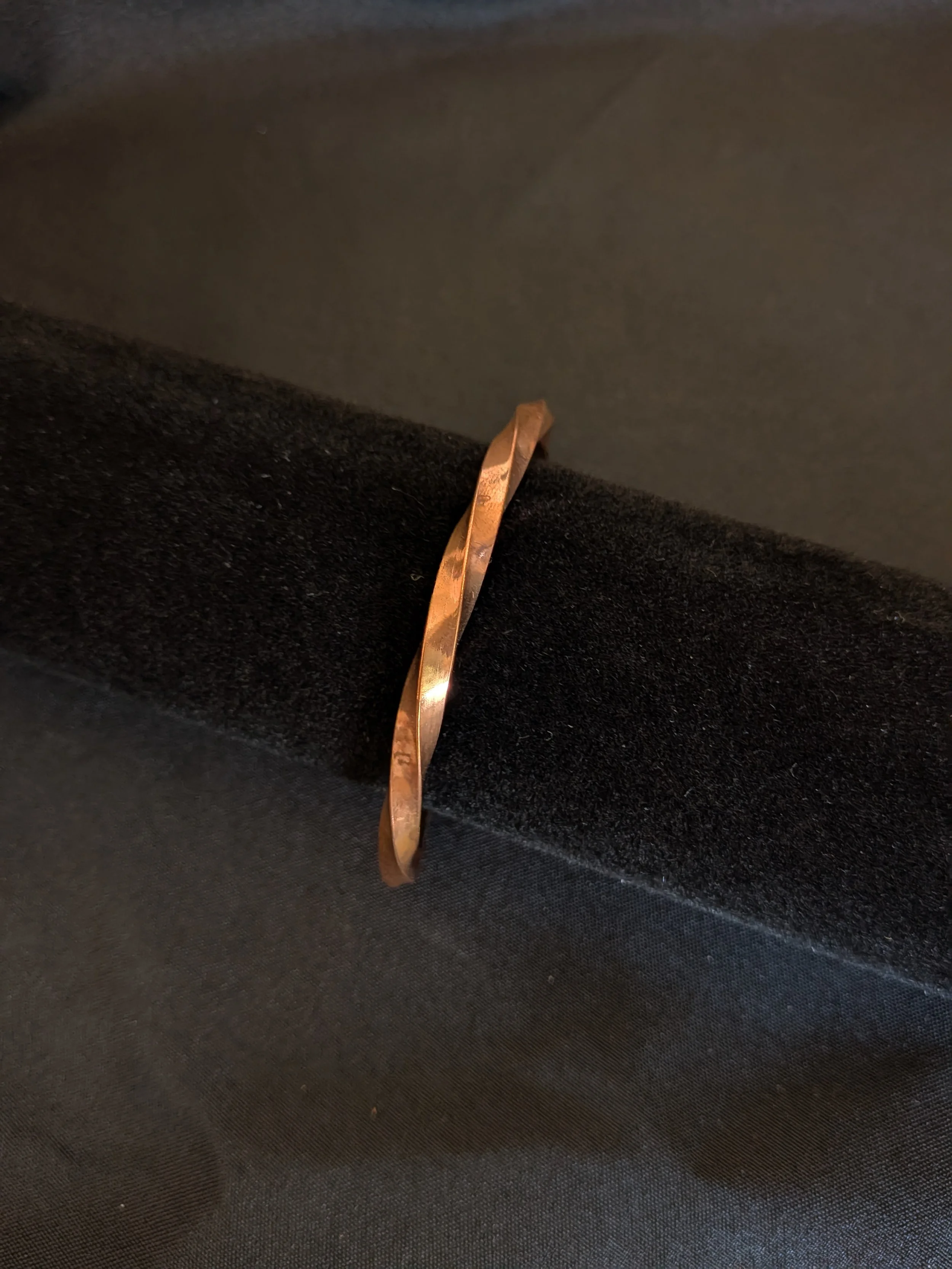3/16 inch Twisted Copper Bracelet