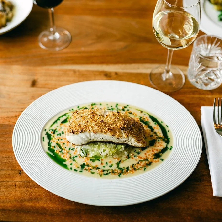 Golden Potato-Crusted Halibut — delicate, flaky, and perfectly complemented by buttered leeks and caviar cream.
Join us and experience this delicious favorite!
#lucastonybrook
