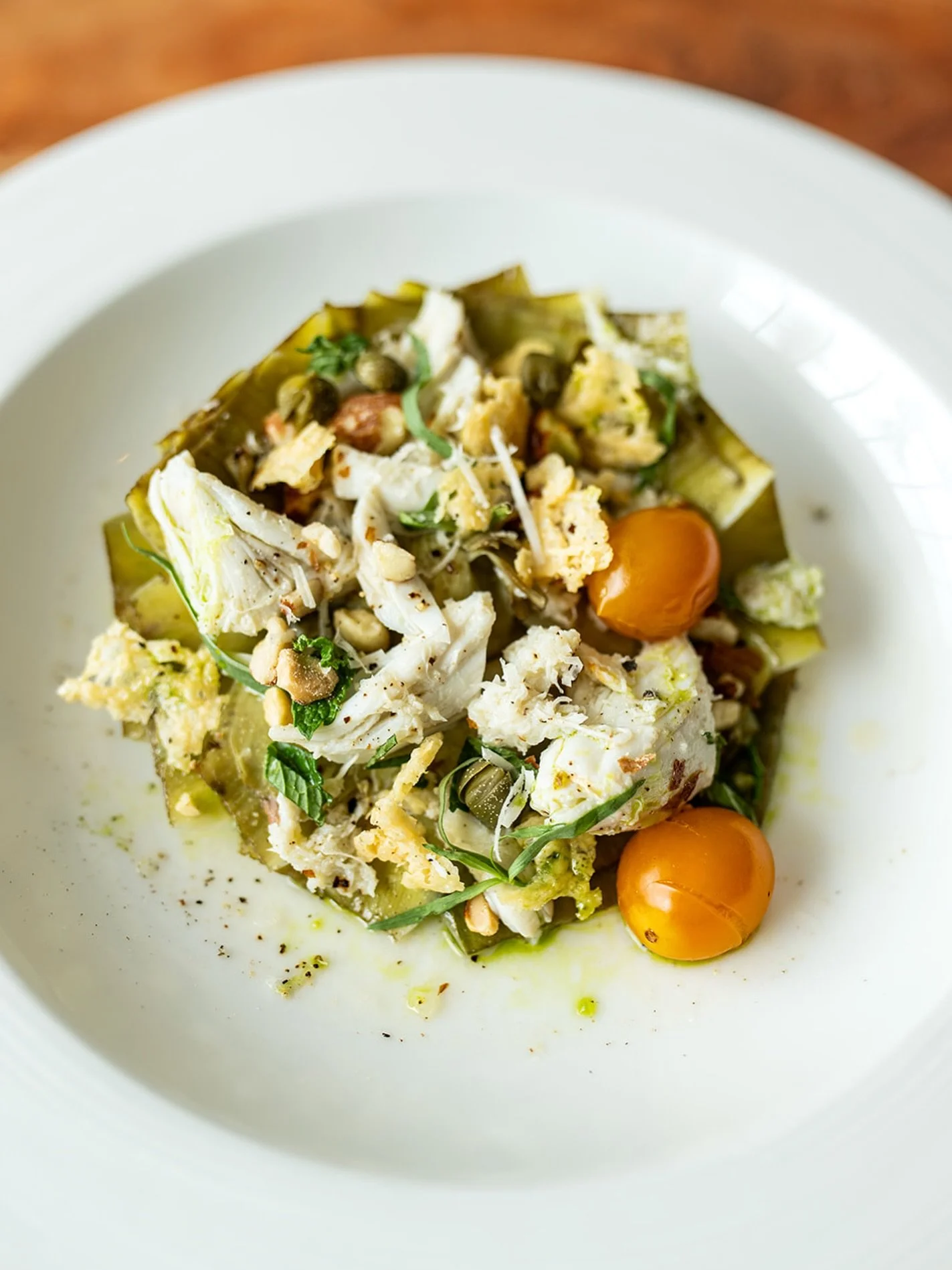 Fresh, flavorful, and beautifully balanced ✨

Our Artichoke &amp; Crab features lemon, almonds, and mint &mdash; a dish that captures the essence of the season.

Lunch: Wed&ndash;Sun, 12&ndash;2:30 PM
Dinner: Tues&ndash;Sat from 5 PM | Sun from 4 PM
