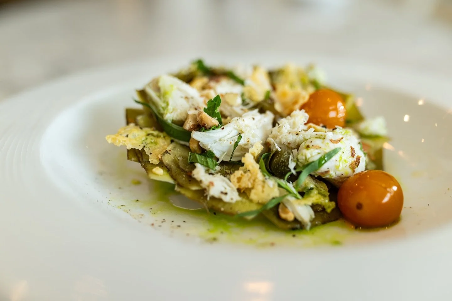 Fresh, vibrant, and balanced ✨

Our Artichoke &amp; Crab features bright lemon, toasted almonds, and fresh mint &mdash; a perfect choice for those observing Lent.

Lunch: Wed&ndash;Sun, 12&ndash;2:30 PM
Dinner: Tues&ndash;Sat from 5 PM | Sun from 4 P