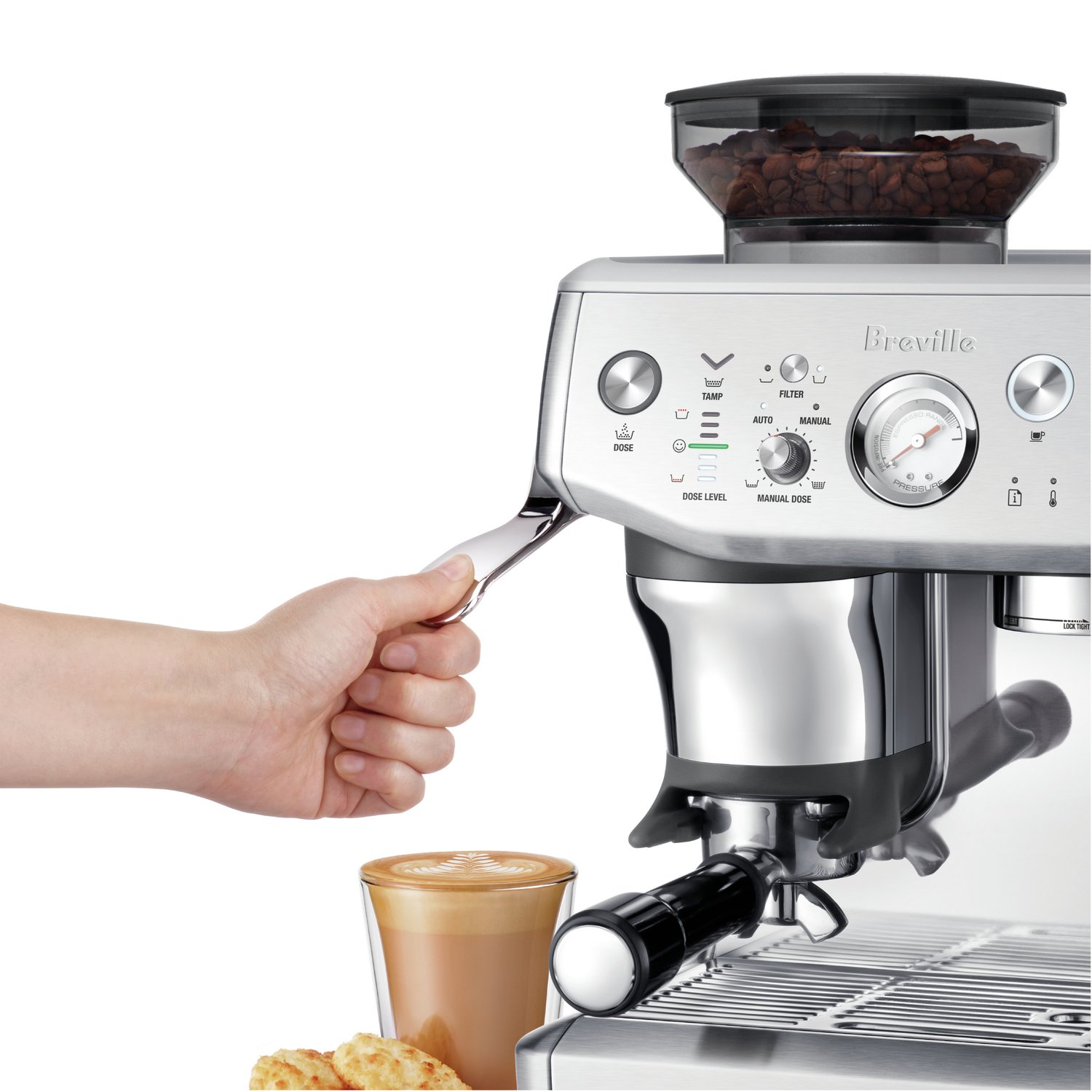 Comprar Cafetera espresso manual molinillo barista express impress