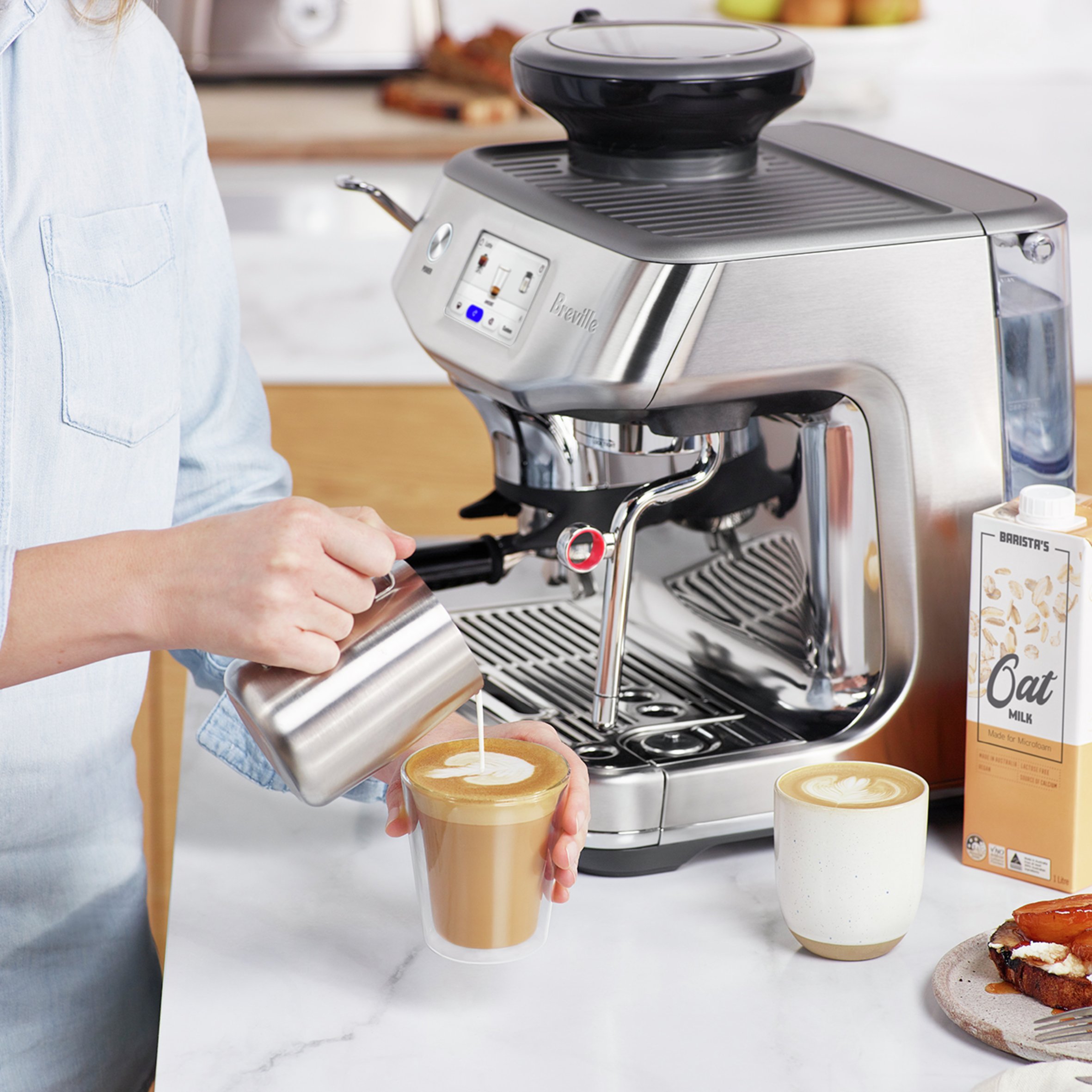 image of latte being made