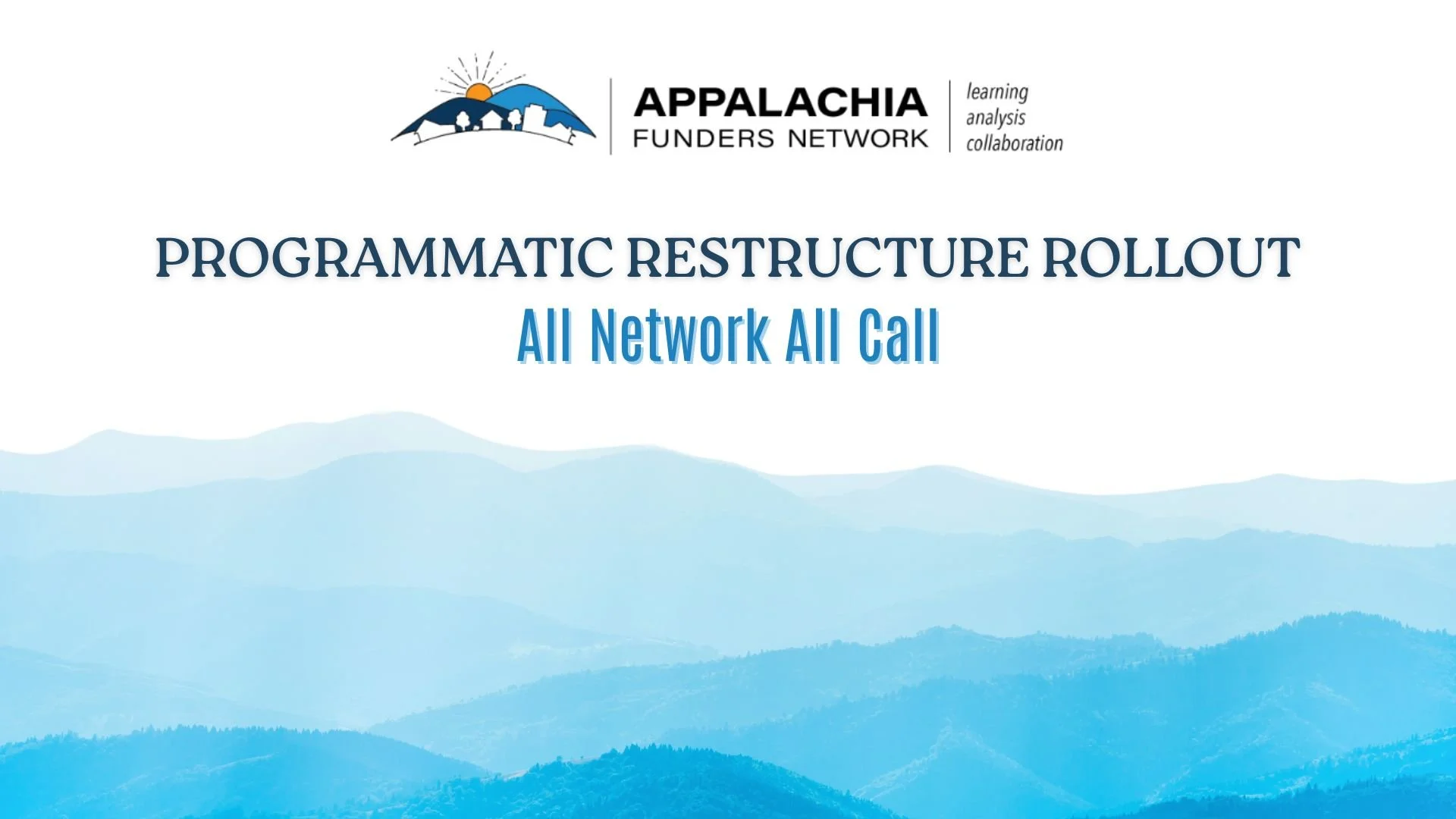 We Have Restructured! 