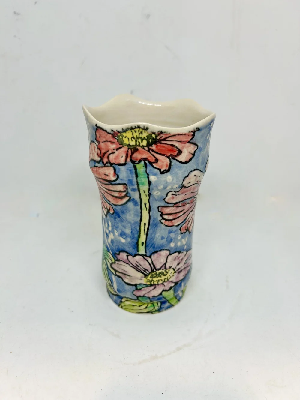 Zinnia Proliferation “ Vase—SOLD — ART BY MELISSA