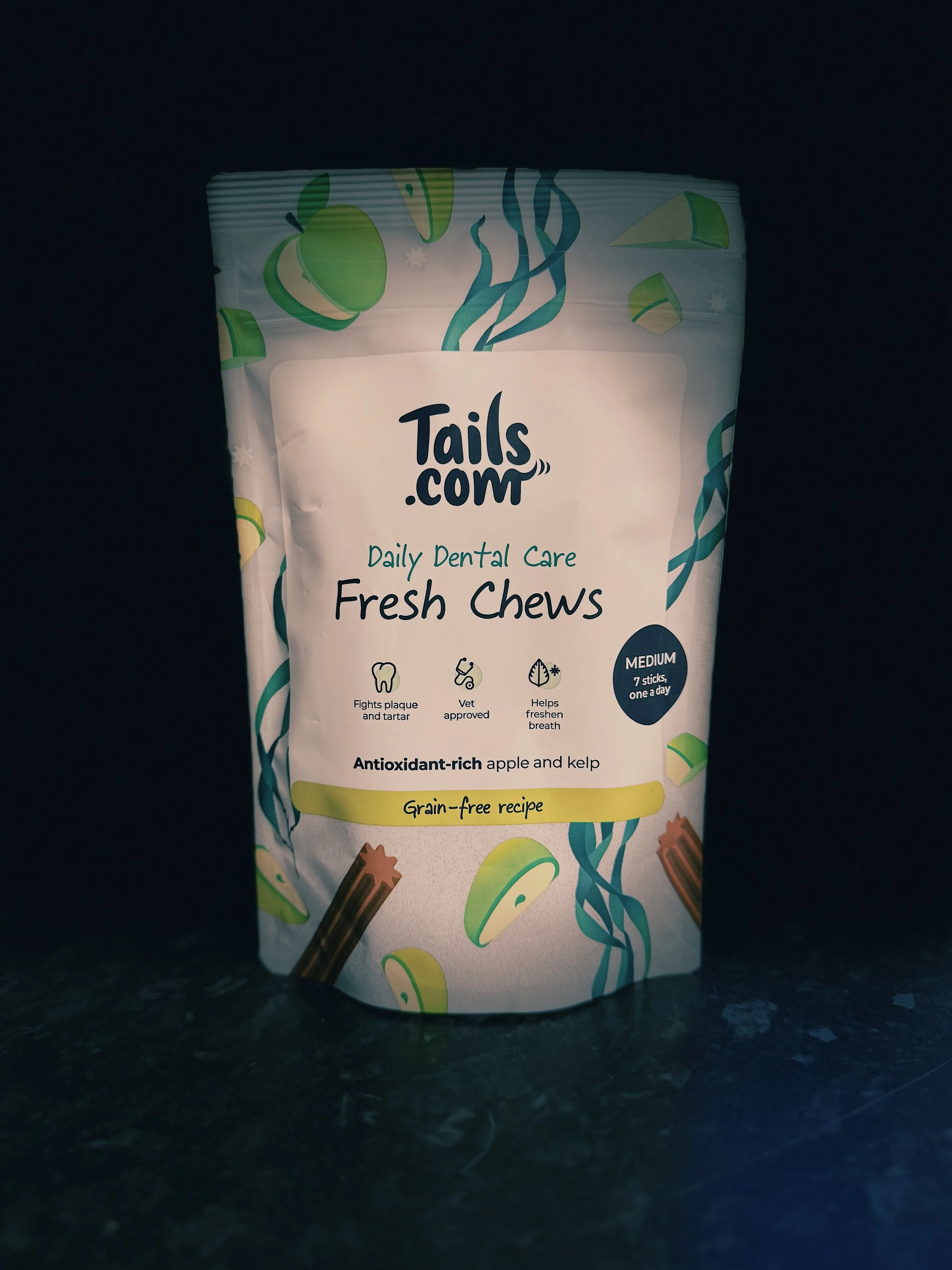 A pack of Star's new dental chew sticks.