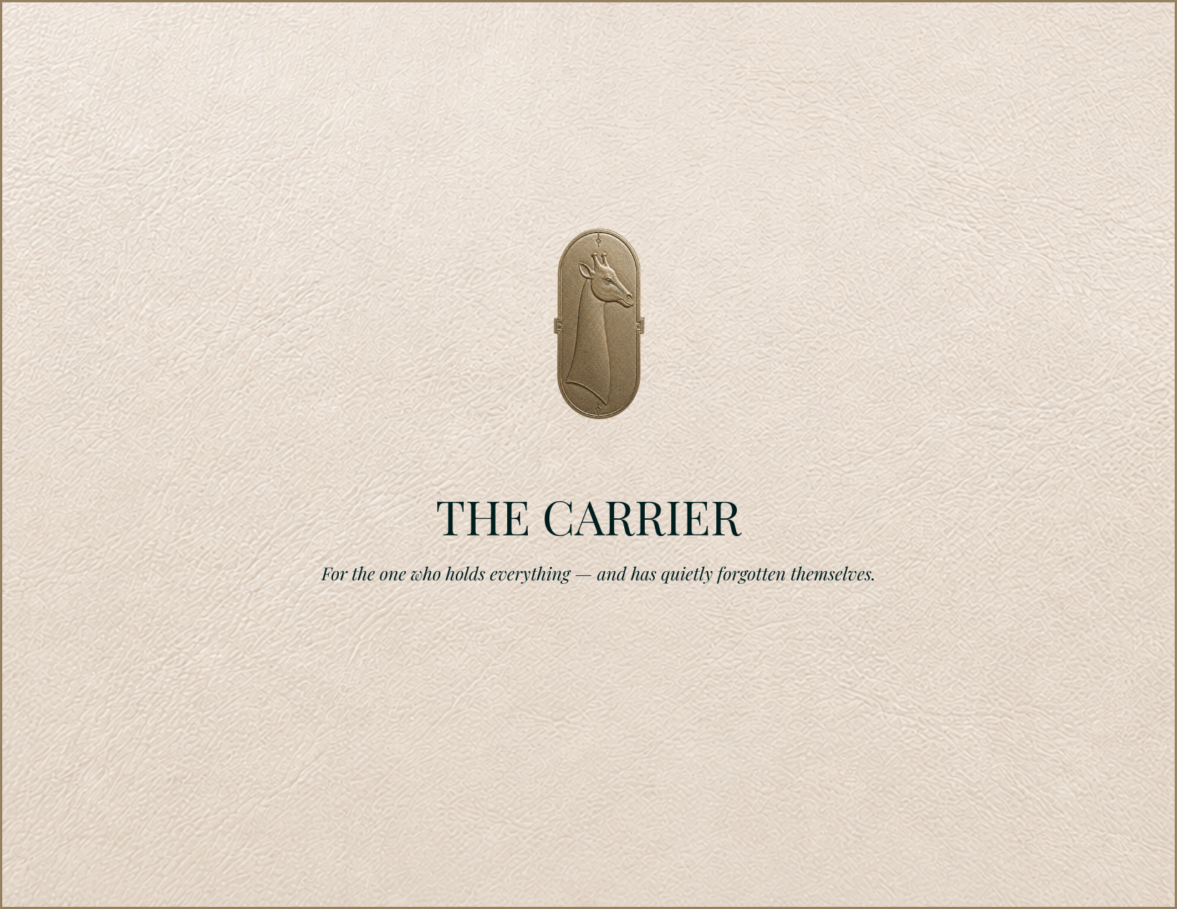 THE CARRIER DOSSIER GIFT CARD