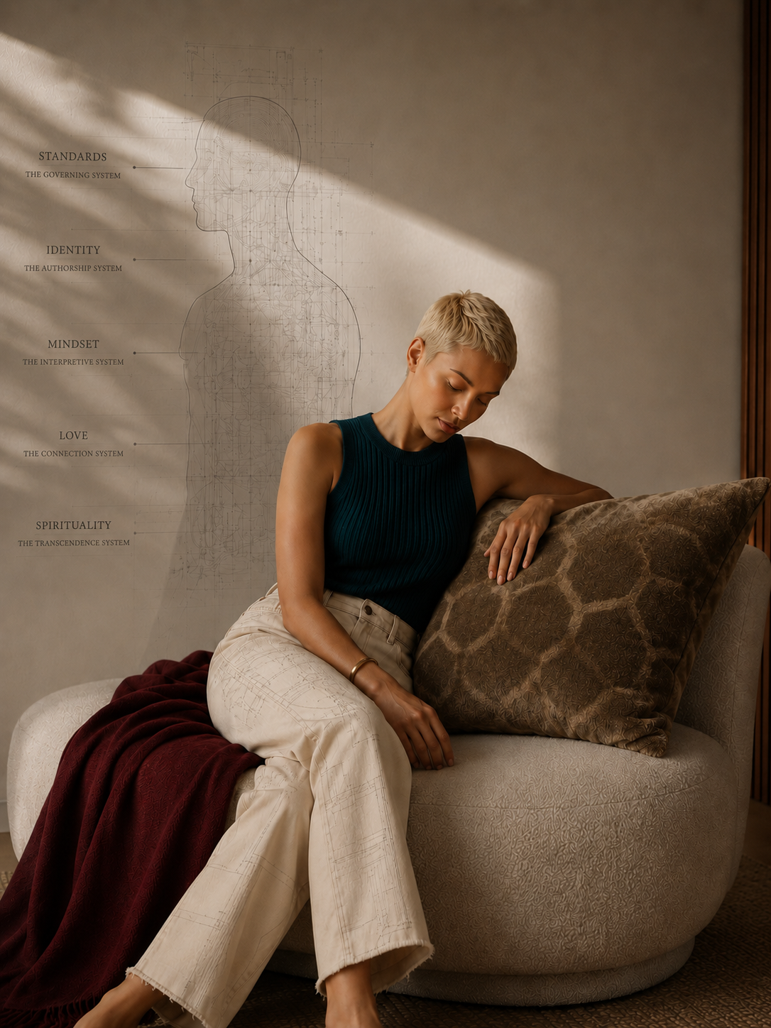 Woman engaging in Maison Djordje Human Architecture Plans