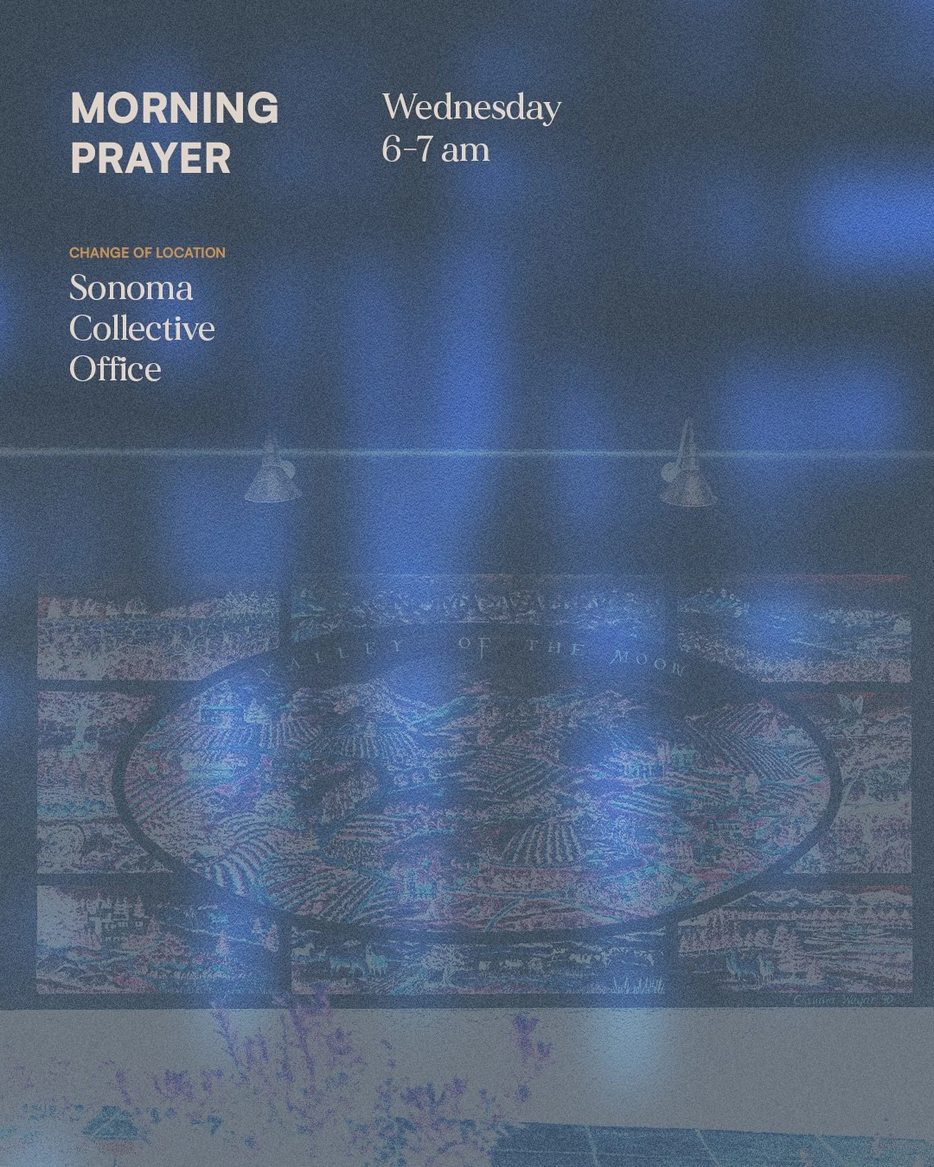 🌧️ Because of rain, we&rsquo;re moving Morning Prayer indoors! Tomorrow (Wednesday) from 6&ndash;7 am we&rsquo;ll meet at the Sonoma Collective office.