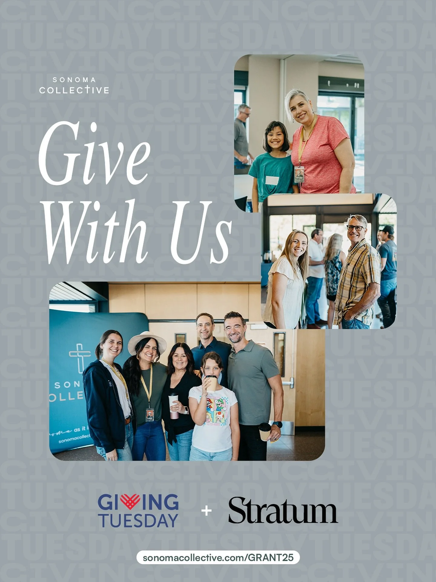It&rsquo;s Giving Tuesday! 🤍
Today, every gift to Sonoma Collective goes twice as far thanks to a generous dollar-for-dollar match from the @stratum.foundation up to 30,000.

Because of the generosity of our community, we are already over halfway to