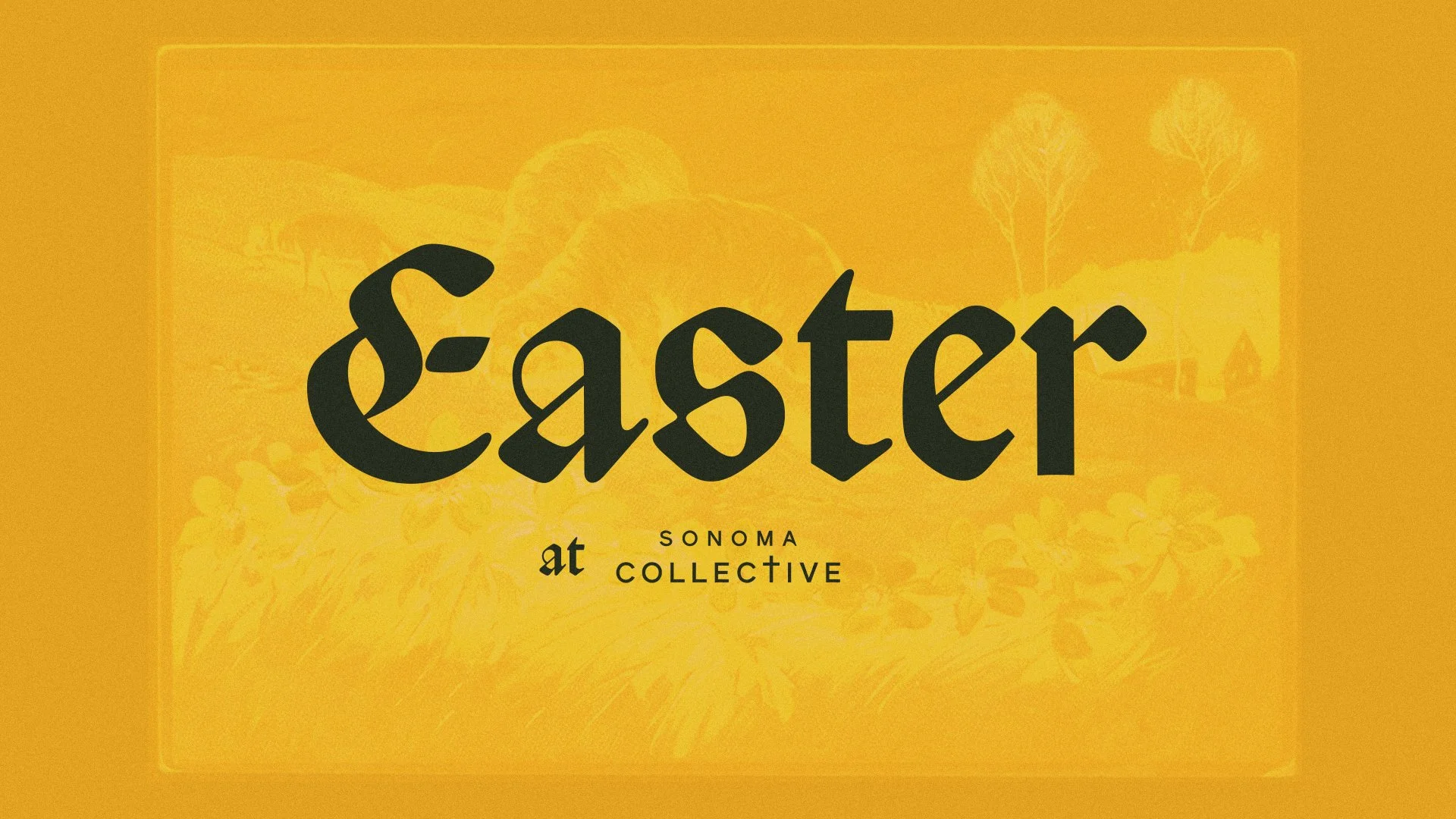 A collage featuring Easter branding