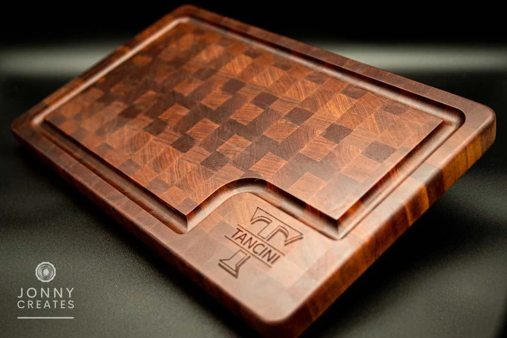 Engraved Cutting Board - Rectangular - Sapele Wood End Grain