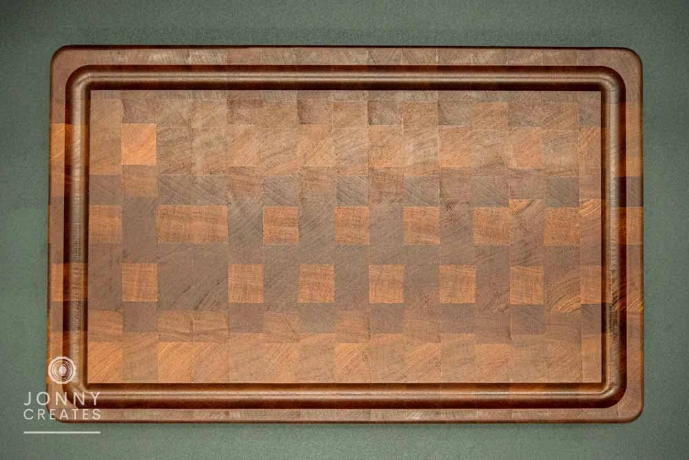 Standard Cutting Board - Rectangular - Sapele Wood End Grain