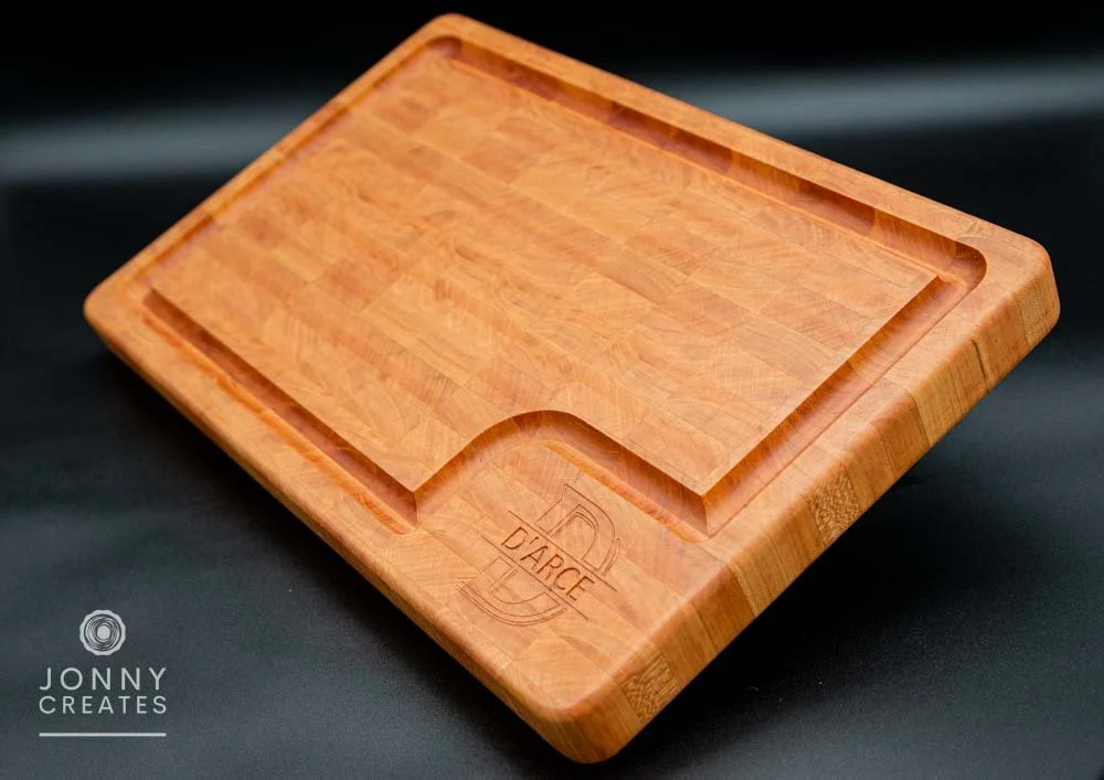 Custom End Grain Cutting Board in Cherry Wood