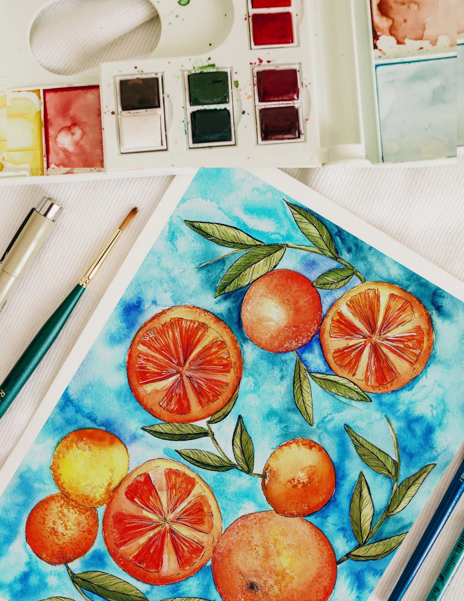 Watercolor 102 Step By Step: Oranges