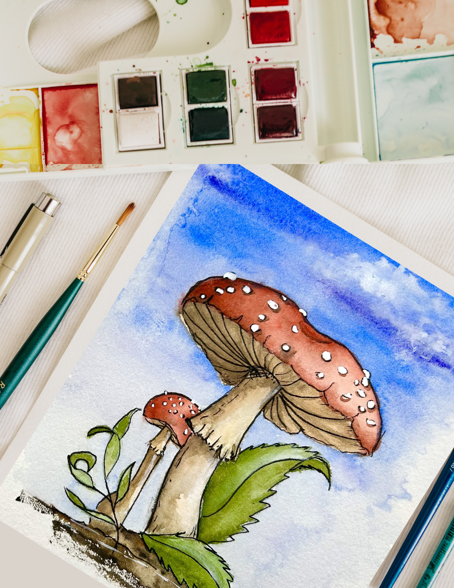 Watercolor 102 Step By Step: Mushroom