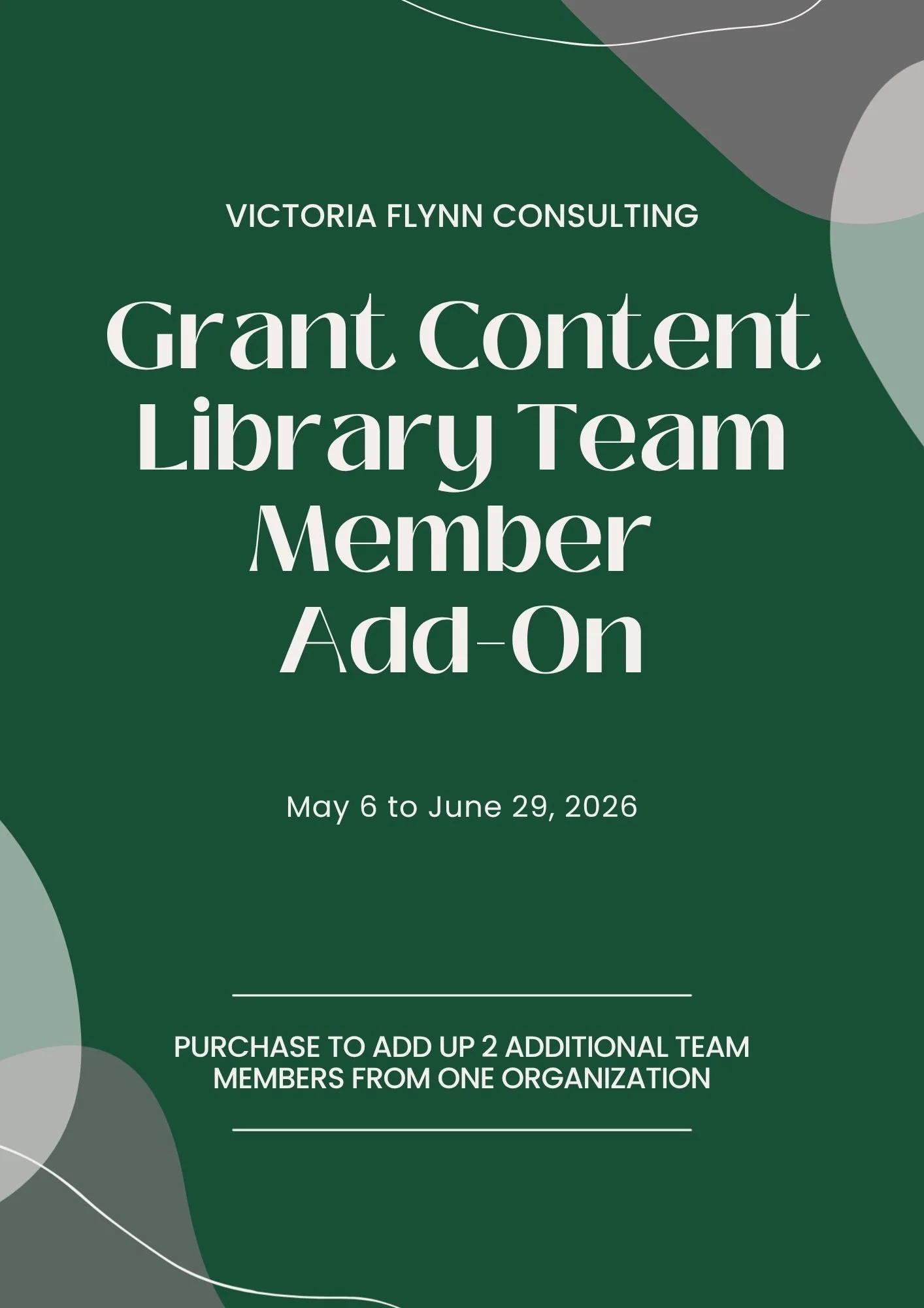 Grant Content Library Workshop - TEAM PRICE ADD ON