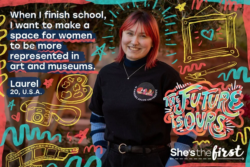 She's the First International Women's Day 2023 - Lettering and illustrations