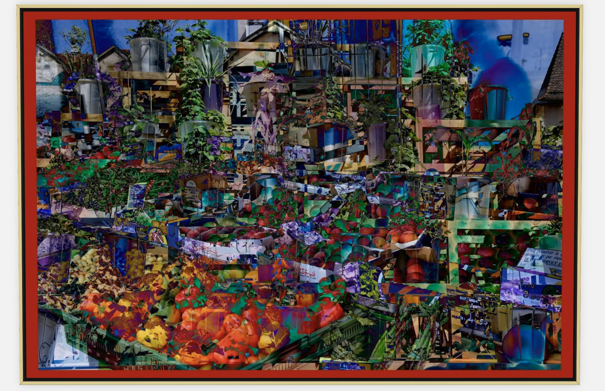 #568 "Plentiful" ©2025 RG Vargo PhotoMontage Art. 61.5" x 41.5" signed Gold framed canvas print. $987
