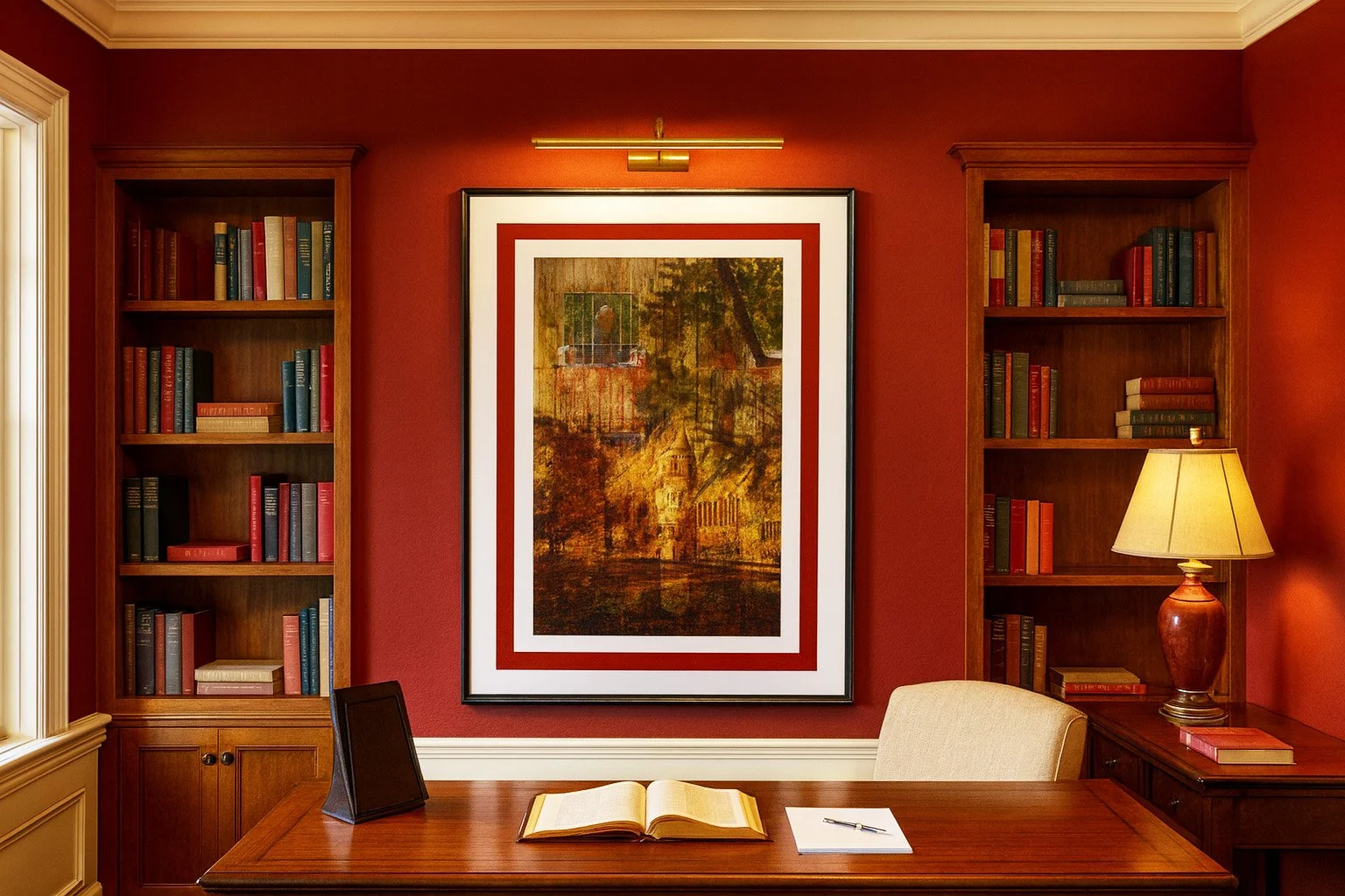 Please note, this scene has been AI created for example purposes only. Size and composition of the PhotoMontage may vary from the product being sold.