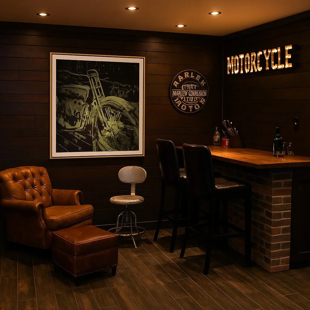 Please note, this scene has been AI created for example purposes only. Size and composition of the PhotoMontage may vary from the product being sold.