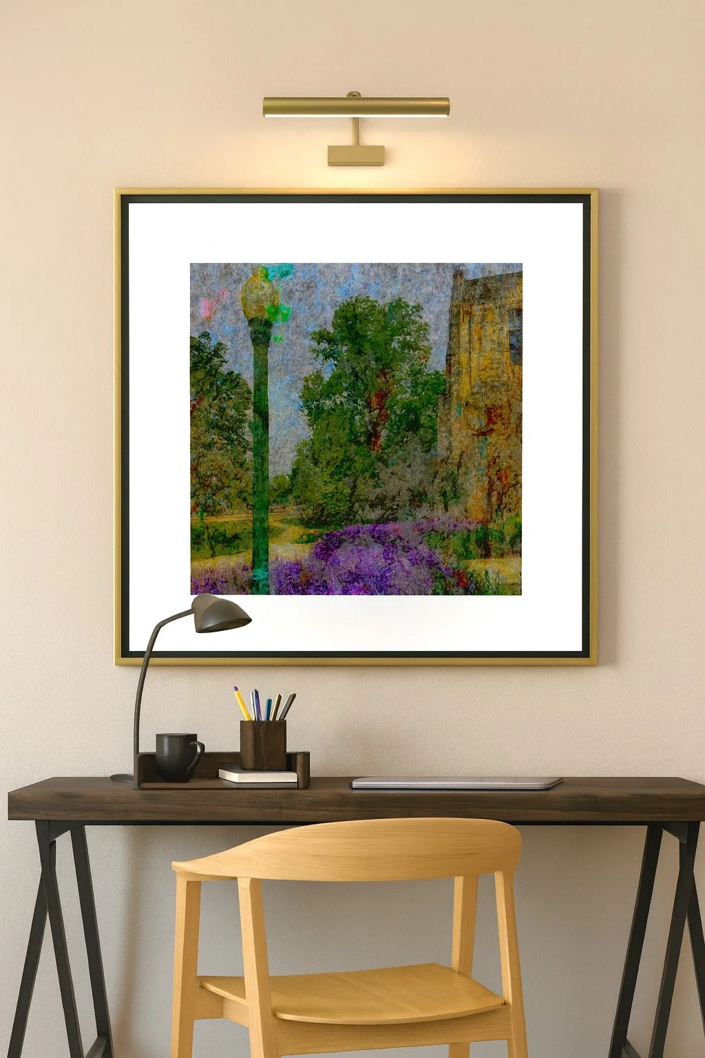 Please note, this scene has been AI created for example purposes only. Size and composition of the PhotoMontage may vary from the product being sold.