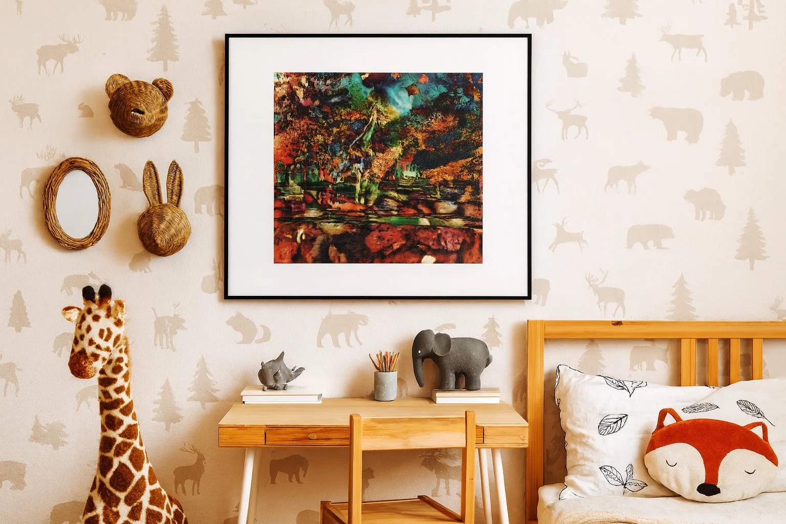 Please note, this scene has been AI created for example purposes only. Size and composition of the PhotoMontage may vary from the product being sold.