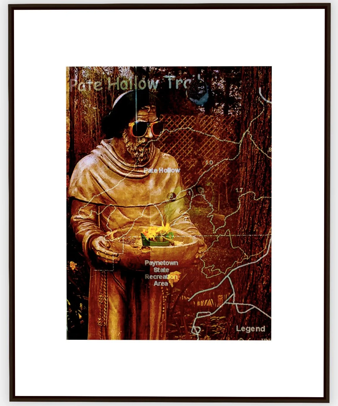 #208 "Delivering Hope to All" ©2025 RG Vargo PhotoMontage Art. 41.5" x 51.5" signed Espresso framed canvas print.