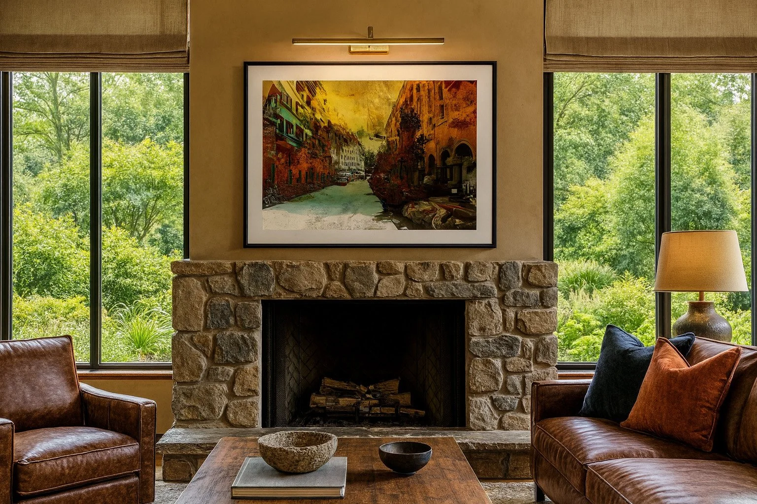 Please note, this scene has been AI created for example purposes only. Size and composition of the PhotoMontage may vary from the product being sold.