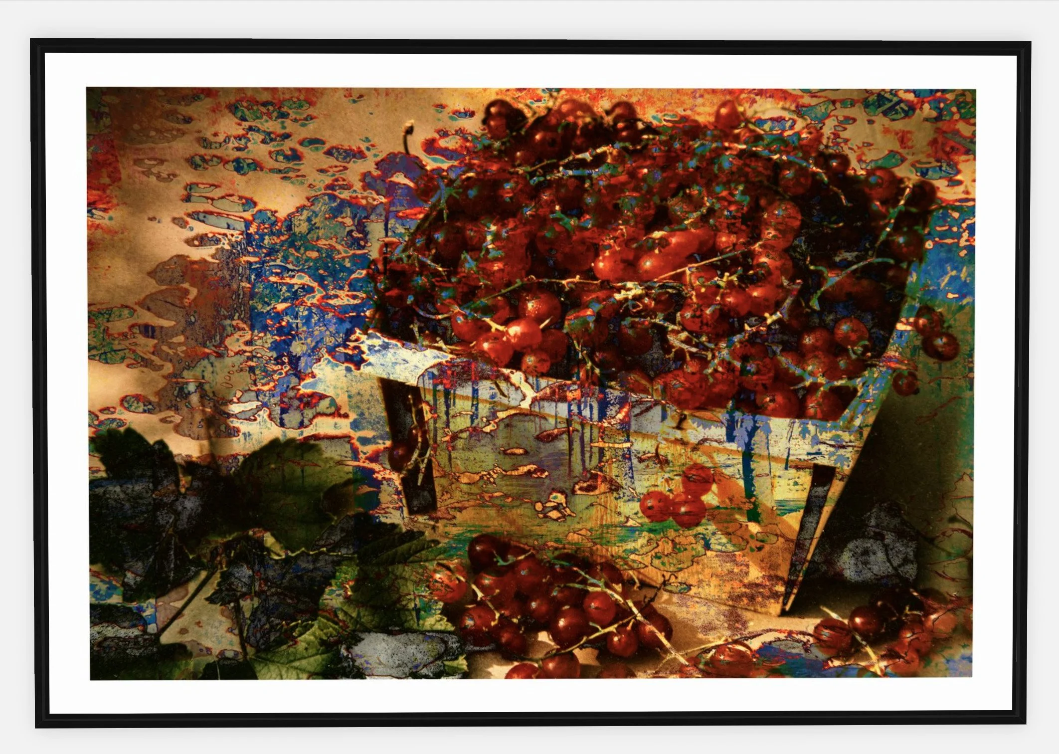 #677 "Good Harvest" ©2025 RG Vargo PhotoMontage Art. 51.5" x 35.5" signed Black framed canvas print. $850