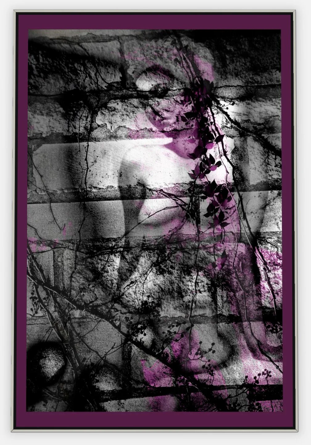 #379 "Jamaican Princess" ©2025 RG Vargo PhotoMontage Art.  41.5" x 61.5" signed Silver framed canvas print.