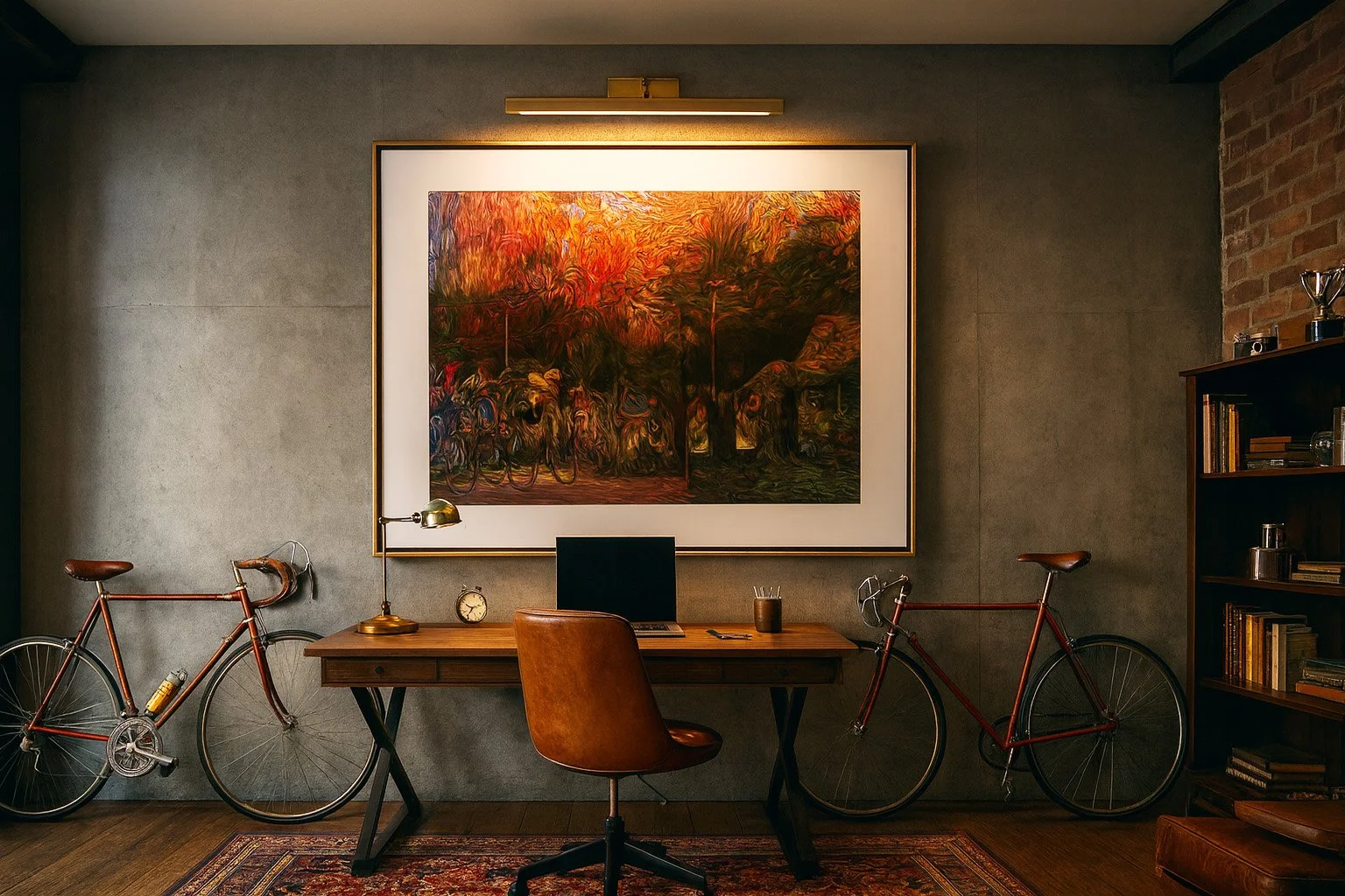 Please note, this scene has been AI created for example purposes only. Size and composition of the PhotoMontage may vary from the product being sold.
