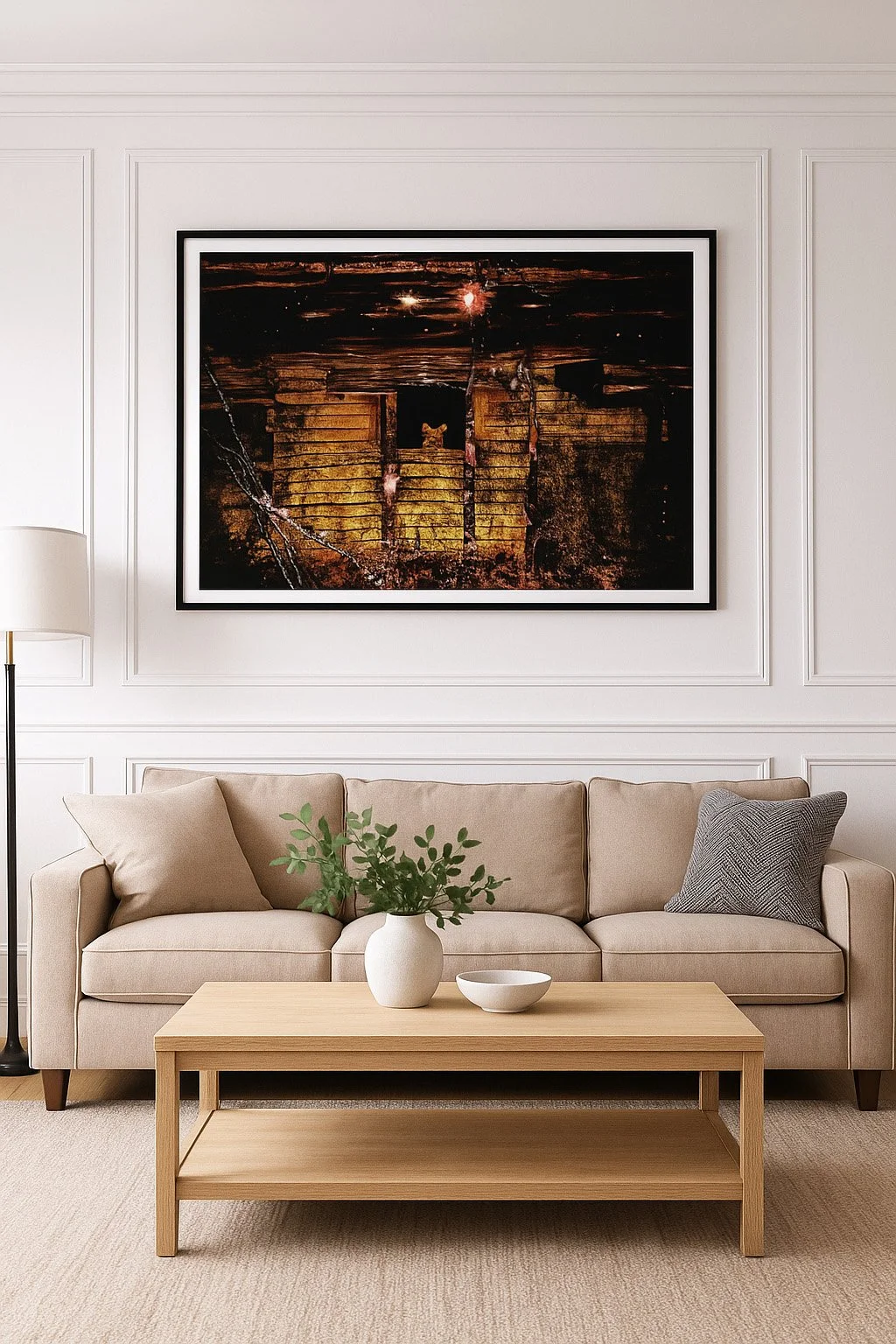 Please note, this scene has been AI created for example purposes only. Size and composition of the PhotoMontage may vary from the product being sold.