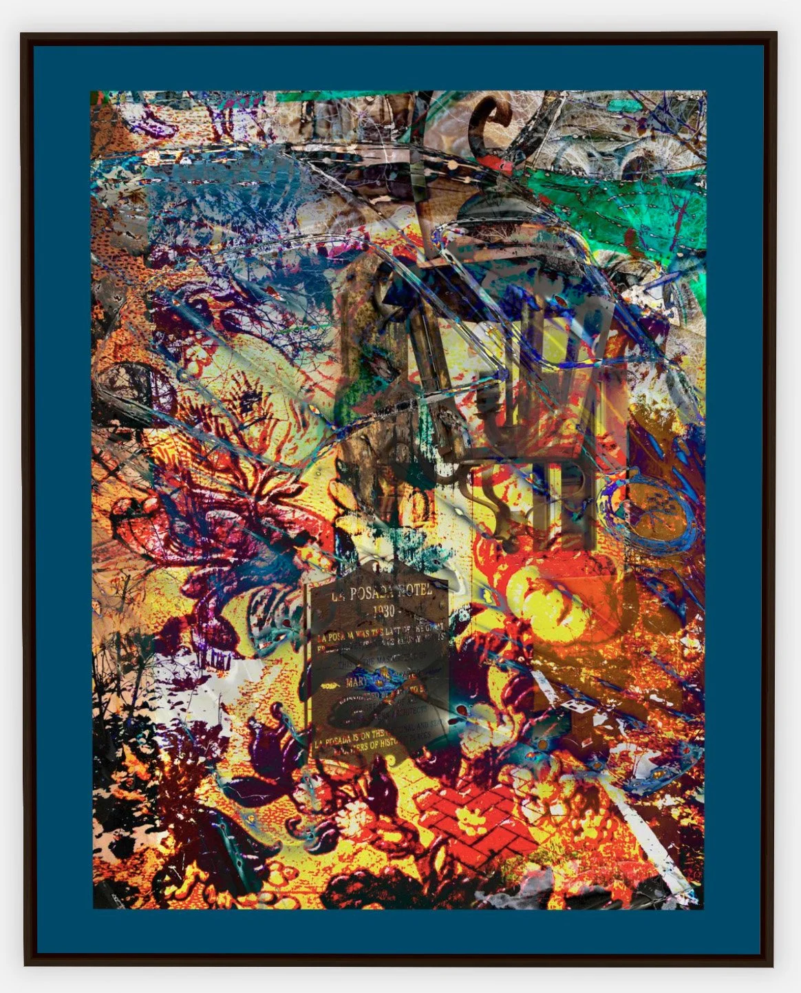 #373 "La Pasada" ©2025 RG Vargo PhotoMontage Art.  41.5" x 51.5" signed Espresso Wood framed canvas print. $850
