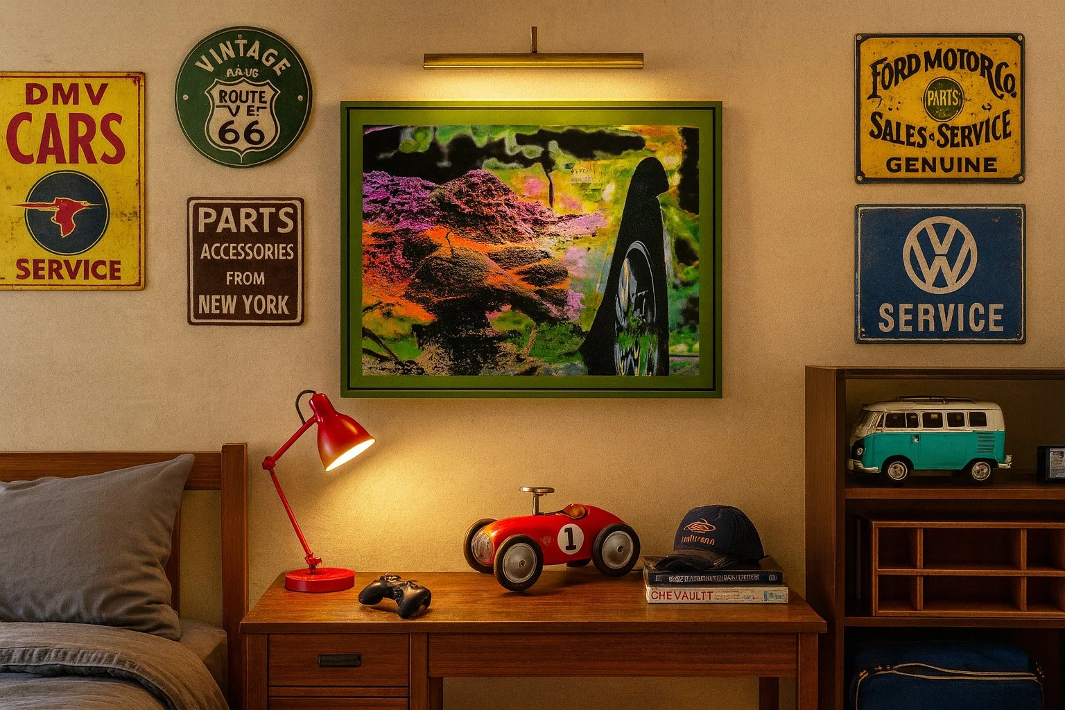 Please note, this scene has been AI created for example purposes only. Size and composition of the PhotoMontage may vary from the product being sold.