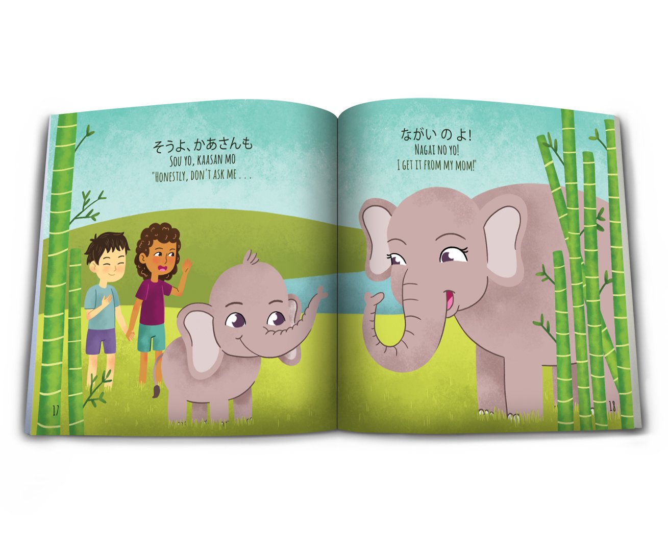 Hiragana, transliterated text, and new English translation for the beloved Japanese children's song "Zou-san / Elephant"