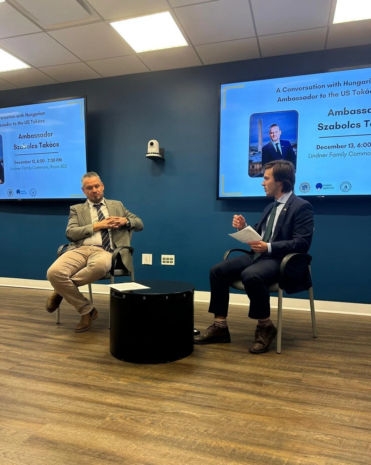 Ambassador Takács and Fmr. Director Elek Krizsán