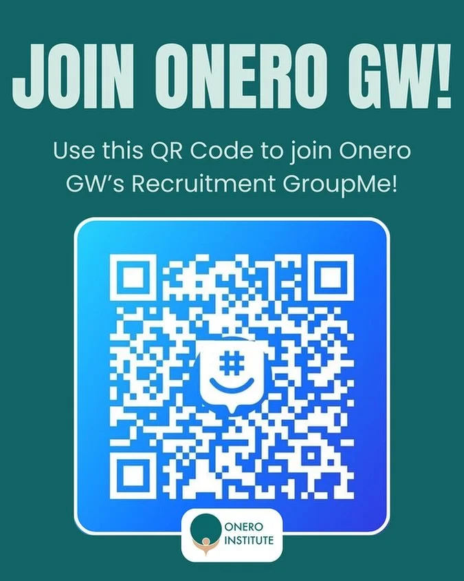 Interested in joining Onero at GW? Join our recruitment GroupMe for important updates and information!