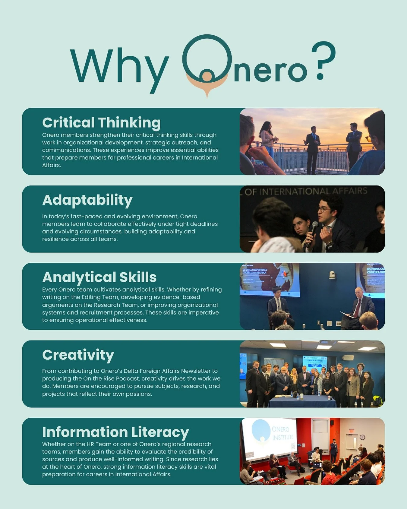 Unsure about Onero? Here&rsquo;s a small sampling of the benefits you&rsquo;ll get by joining our organization!