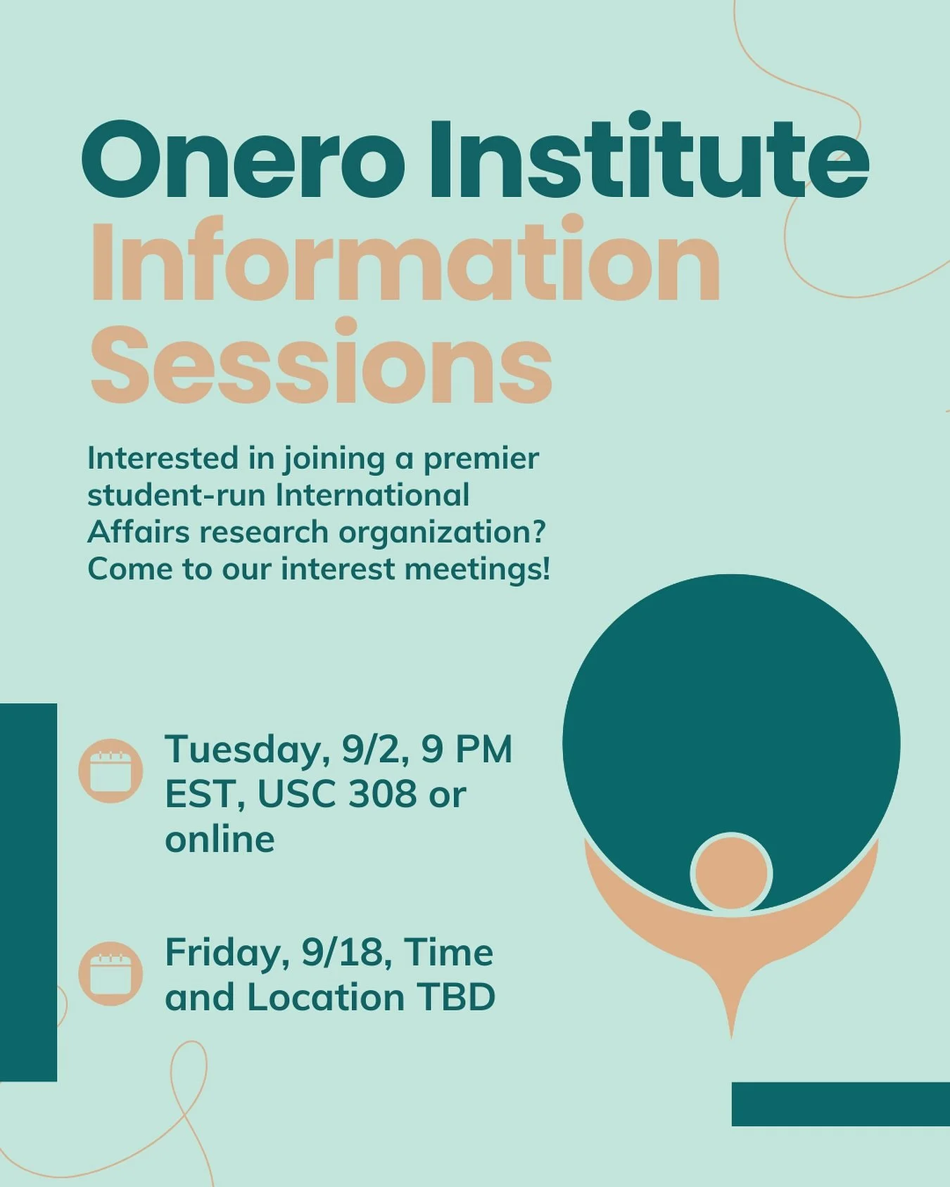 Come to our interest meetings to learn more about Onero is the right fit for YOU! Each session will be held in person and online, so don&rsquo;t hesitate to join!