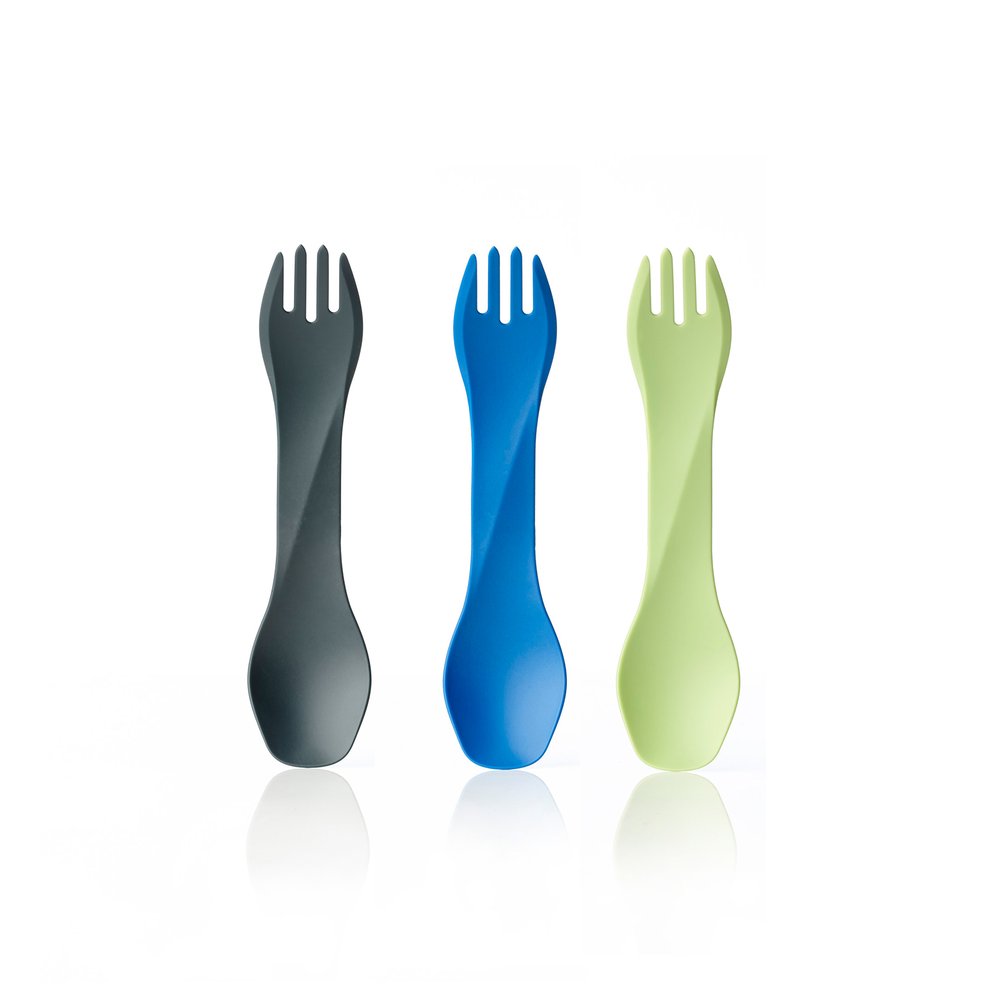 The civilized, miniature, combination fork and spoon (spork) -- the  humangear Uno Kids. — humangear
