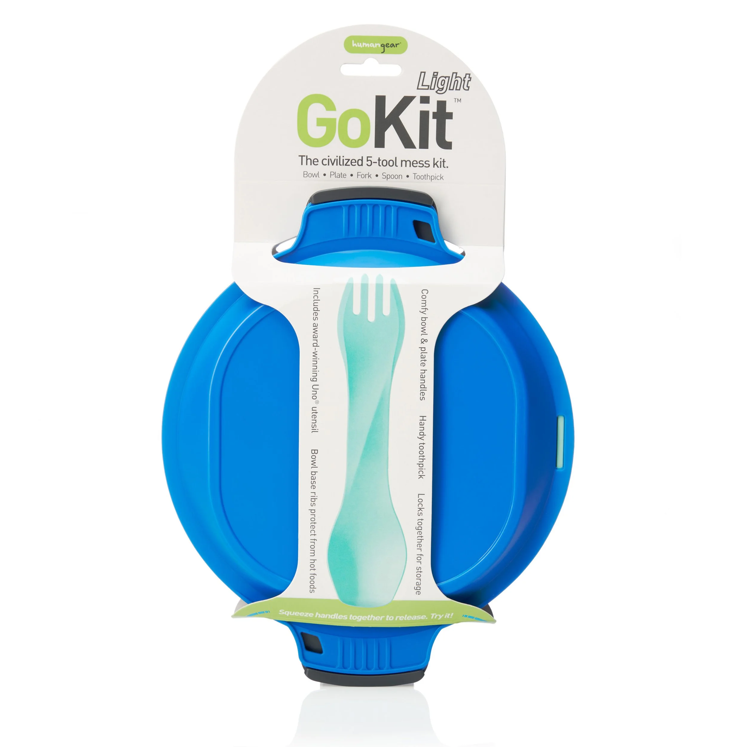 Humangear GoKit Deluxe – Set Da Trekking Da 7 Pezzi: Piatto, Ciotola, Spork, Tazza Isolata – Antracite/Rosso