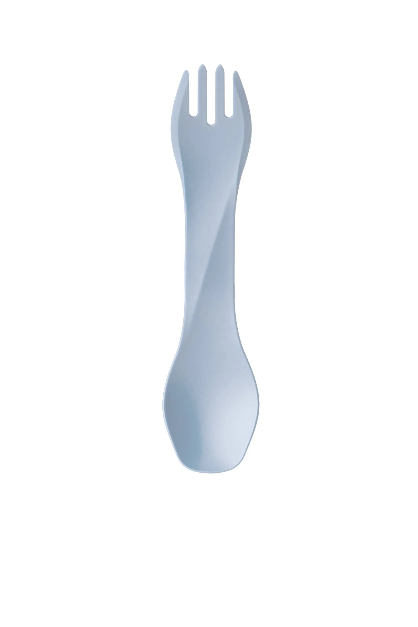Plastic spork utensil on white background