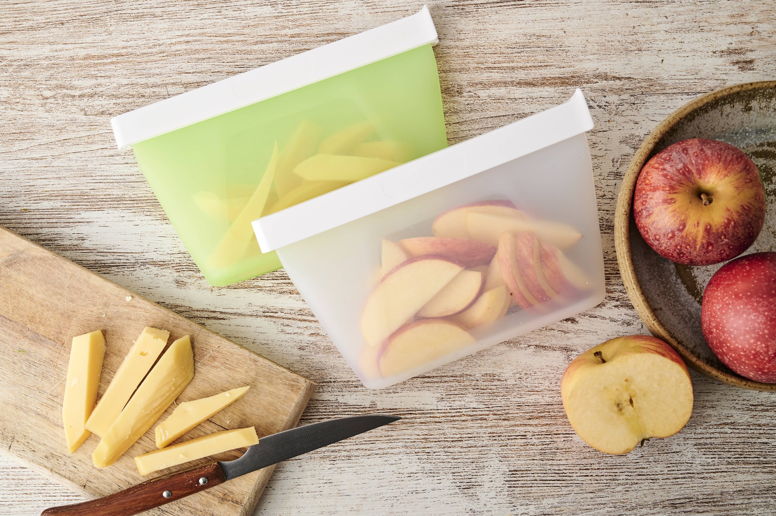 GoPouch bag with fruit inside.